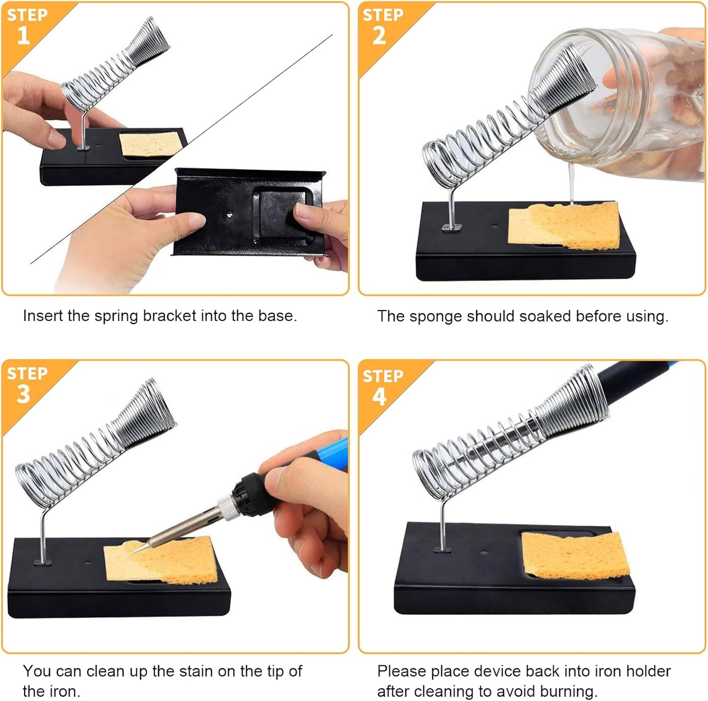Soldering Iron Kit Electronics, 60W Adjustable Temperature Welding Tool, 5pcs Soldering Tips, Desoldering Pump, Soldering Iron Stand, Tweezers
