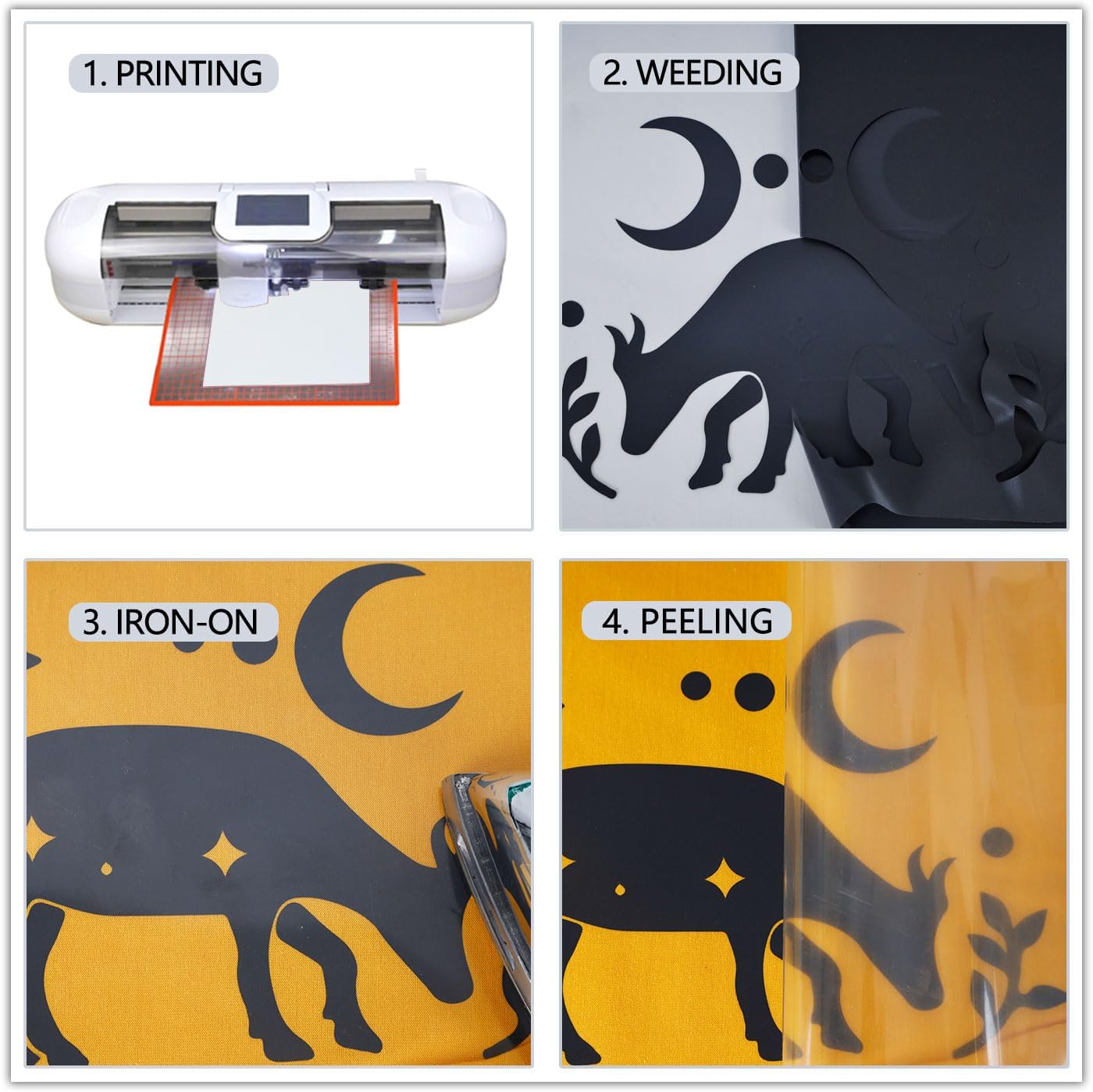 guangyintong Reflective Black Heat Transfer Vinyl HTV Rolls, 12" x 8ft Reflective Iron on Vinyl for T-Shirts, Black HTV Vinyl for All Cutter Machine Easy to Cut & Weed for HTV DIY Design