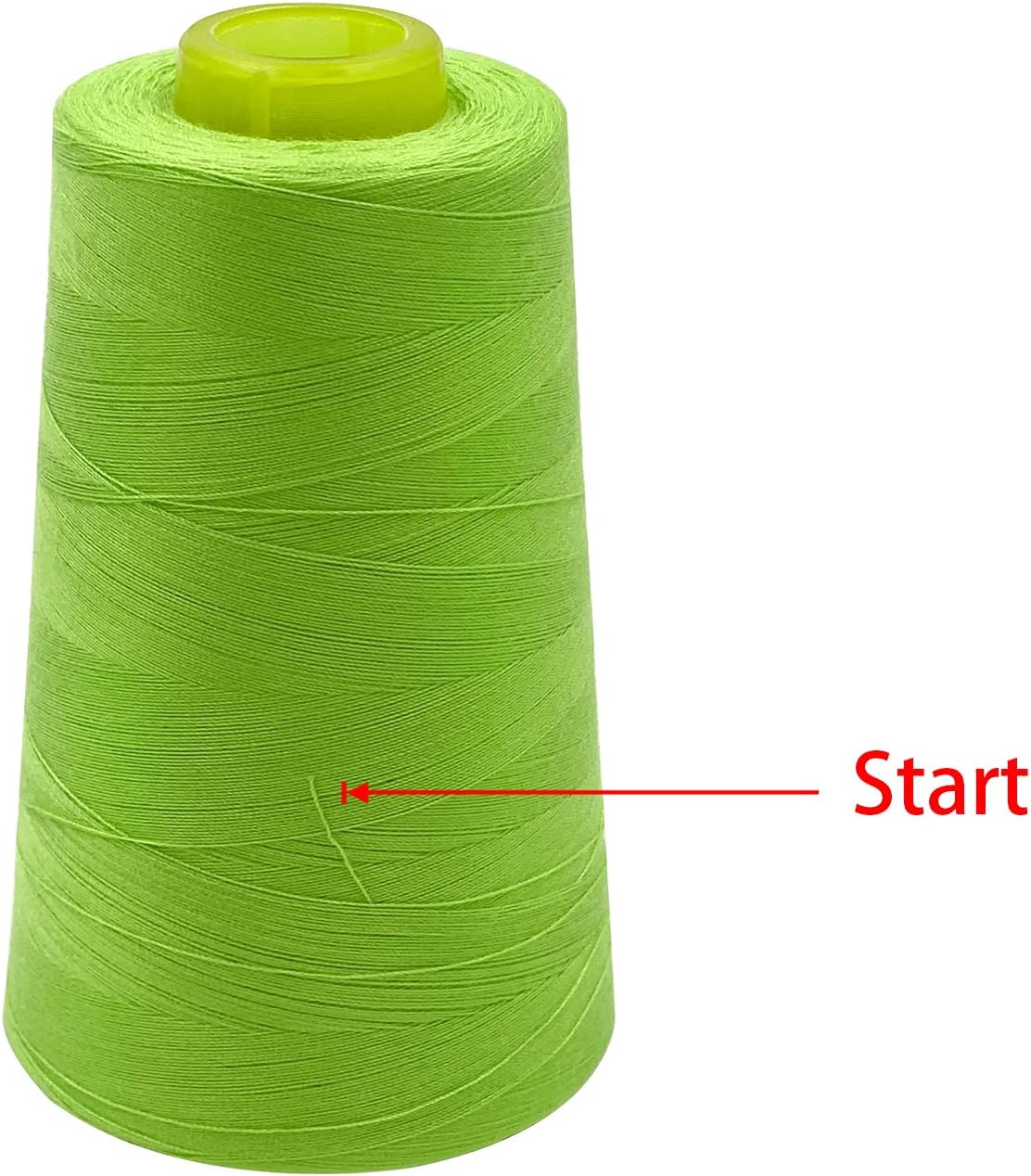 Tortoise 4 Cones of 3000 Yards Each Spool Thread for All Purpose, Serger, Overlock, Quilting, Sewing Machine - 100% Polyester - Fruit Green