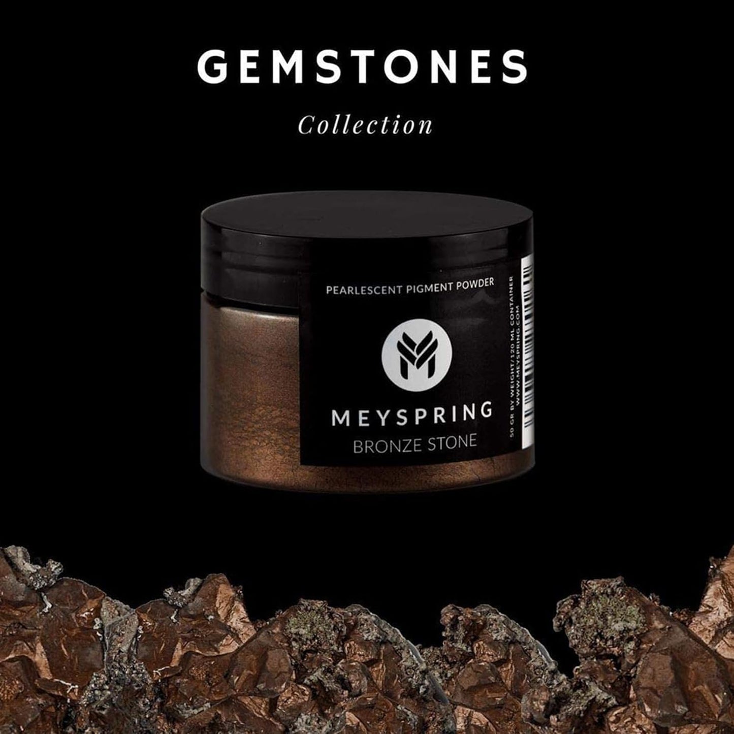 MEYSPRING Bronze Stone Epoxy Resin Color Pigment - 50g - Mica Powder for Epoxy