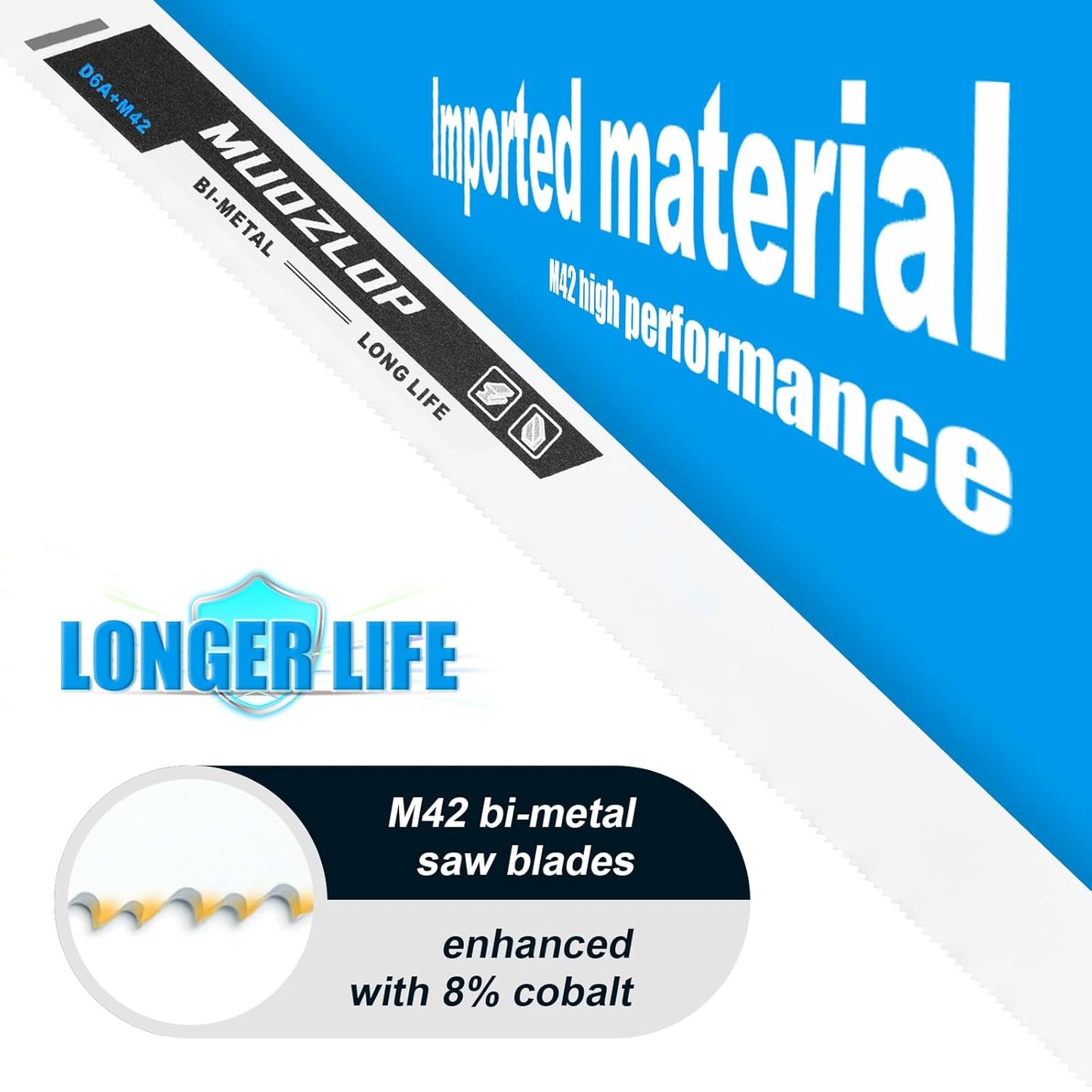 25 Pack 6 inch Reciprocating Saw Blades Set,18 TPI High Carbon Saw Blades, Metal Saw Blades with Organizer Case (25, 18TPI/150mm)