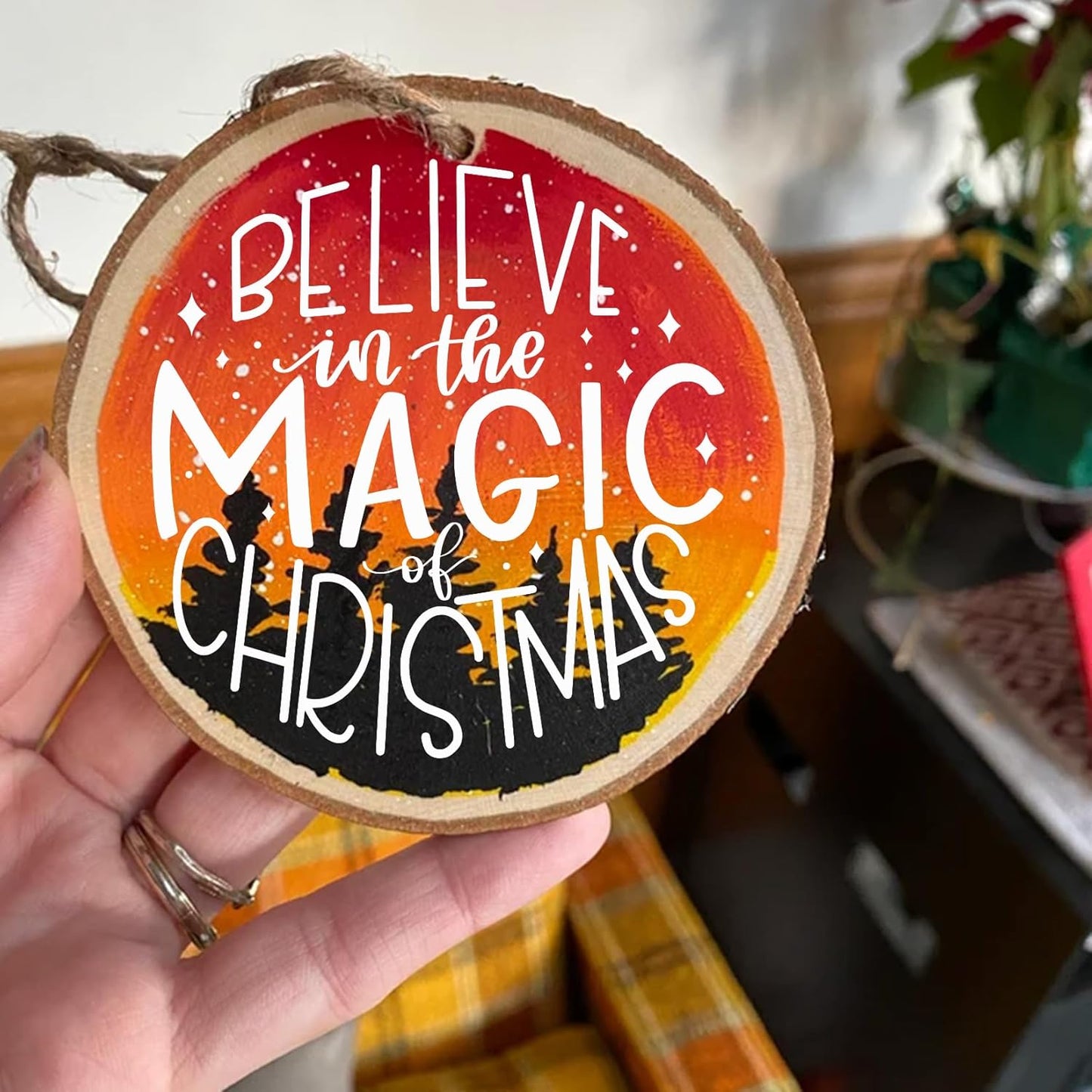 Small Stencils for Painting on Wood Reusable, 3 Inch Reusable Stencil for Craft Ornament Paint Template Stencils for Wall Card Rock Wood Signs Coasters Canvas Home Decor (Christmas)