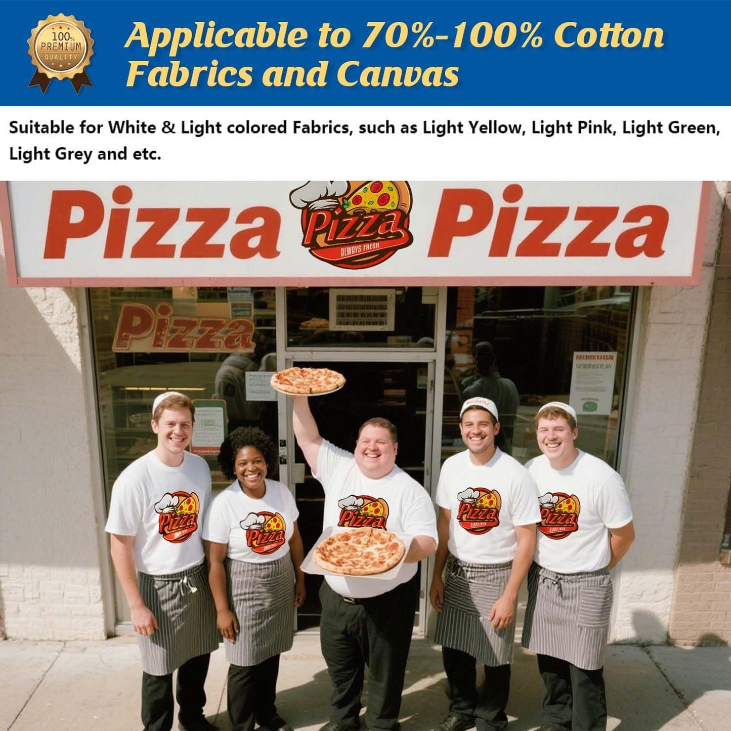 TransOurDream Heat Iron on Transfer Paper for Light T Shirts (200 Sheets, 8.5x11", 2.0) Printable HTV Heat Transfers Vinyl for Inkjet Printer, Iron on Transfers for Light Fabric