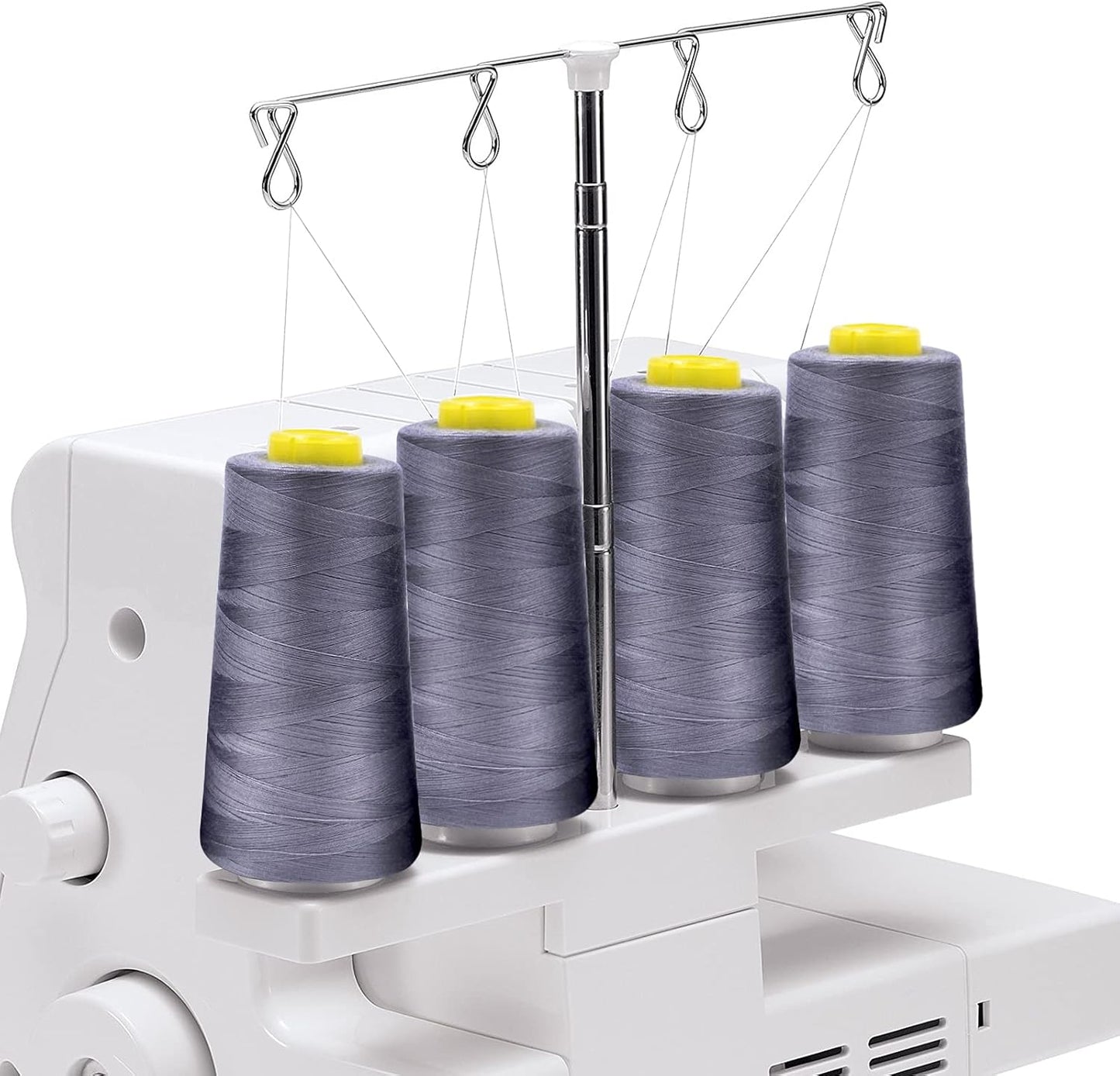 Tortoise 4 Cones of 3000 Yards Each Spool Thread for All Purpose, Serger, Overlock, Quilting, Sewing Machine - 100% Polyester - 40S/2 Purple