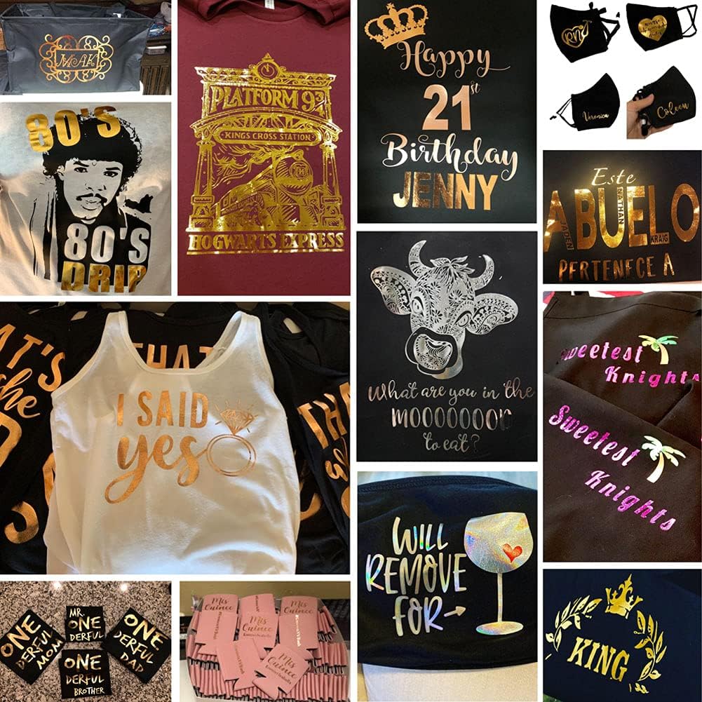 Tvinyl Warehouse Blue Foil HTV Heat Transfer Vinyl Roll 12" x 6FT for All Cutter Machine