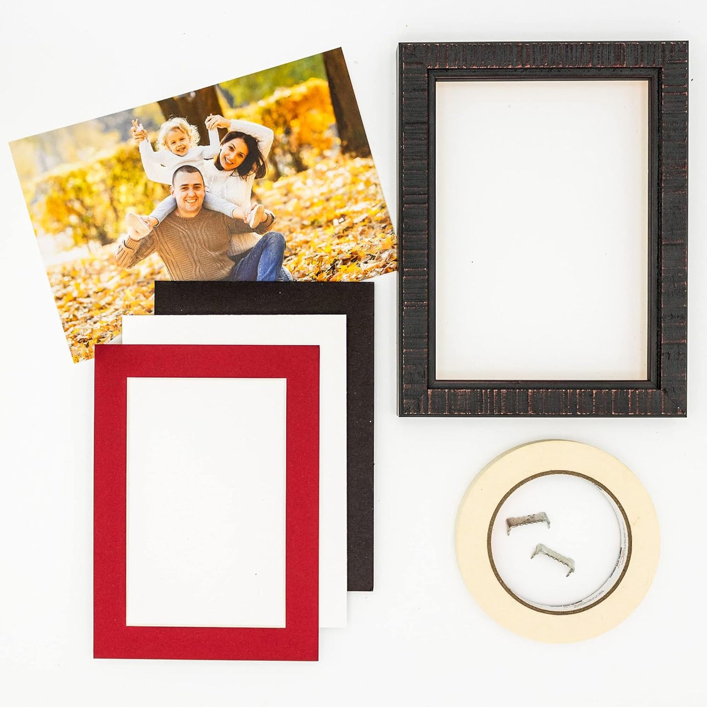 5x7 Mat for 8.5x11 Frame - Precut Mat Board Acid-Free Show Kit with Backing Board, and Clear Bags Deep Red 5x7 Photo Matte Made to Fit a 8.5x11 Picture Frame Matboard for Framing, Pack of 100 Mats