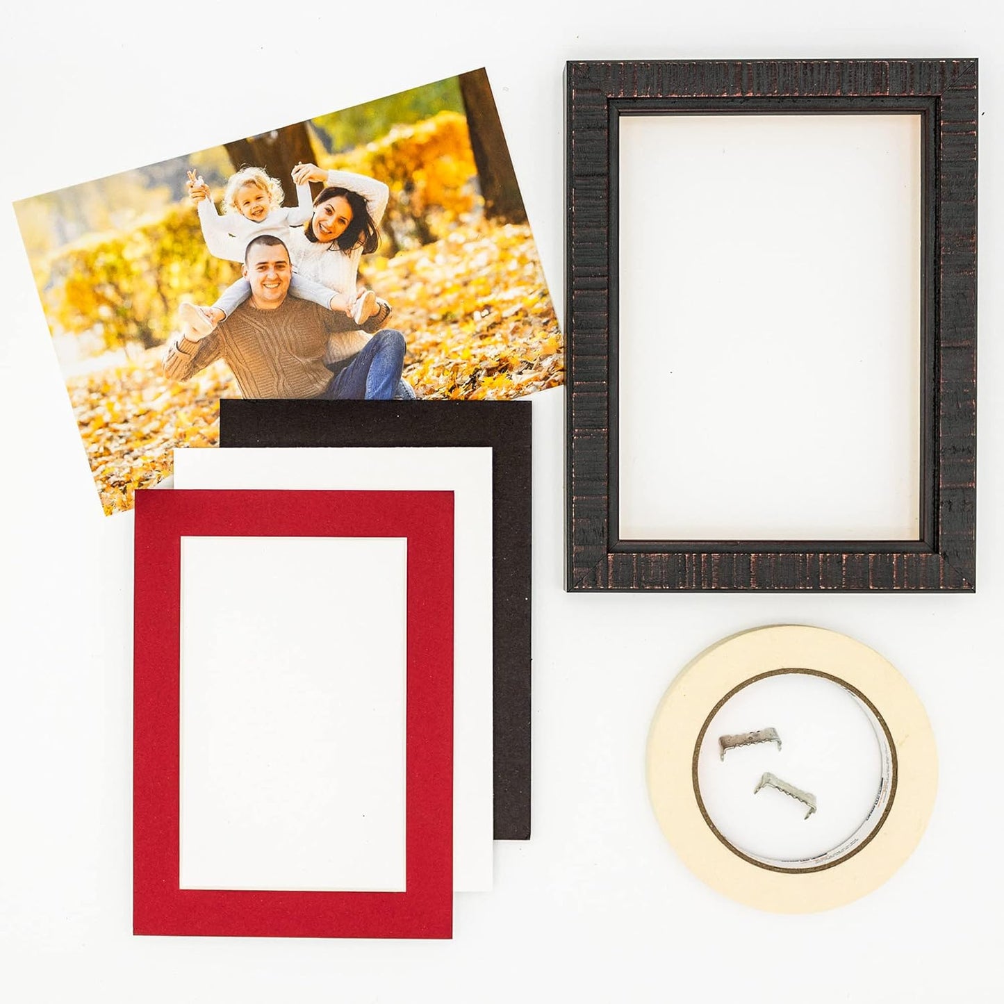 5x7 Mat for 8.5x11 Frame - Precut Mat Board Acid-Free Show Kit with Backing Board, and Clear Bags Deep Red 5x7 Photo Matte Made to Fit a 8.5x11 Picture Frame Matboard for Framing, Pack of 1 Mat