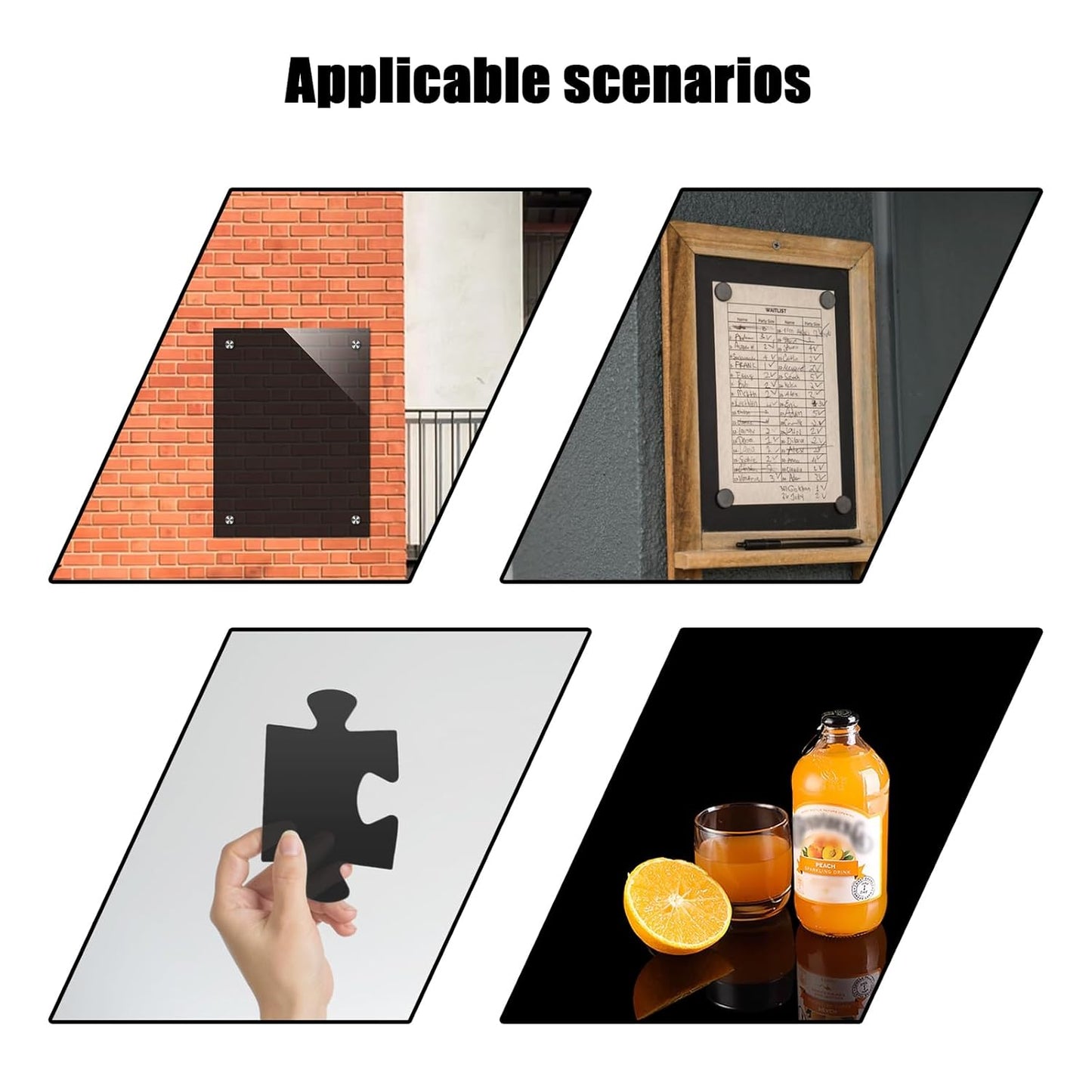 8×12In Clear Black Acrylic Sheet for Laser Cutting 3mm Thick Hard Laser Acrylic Sheet Black Pastic Sheet for Home Decor Sign,DIY Materials for Photo Frame