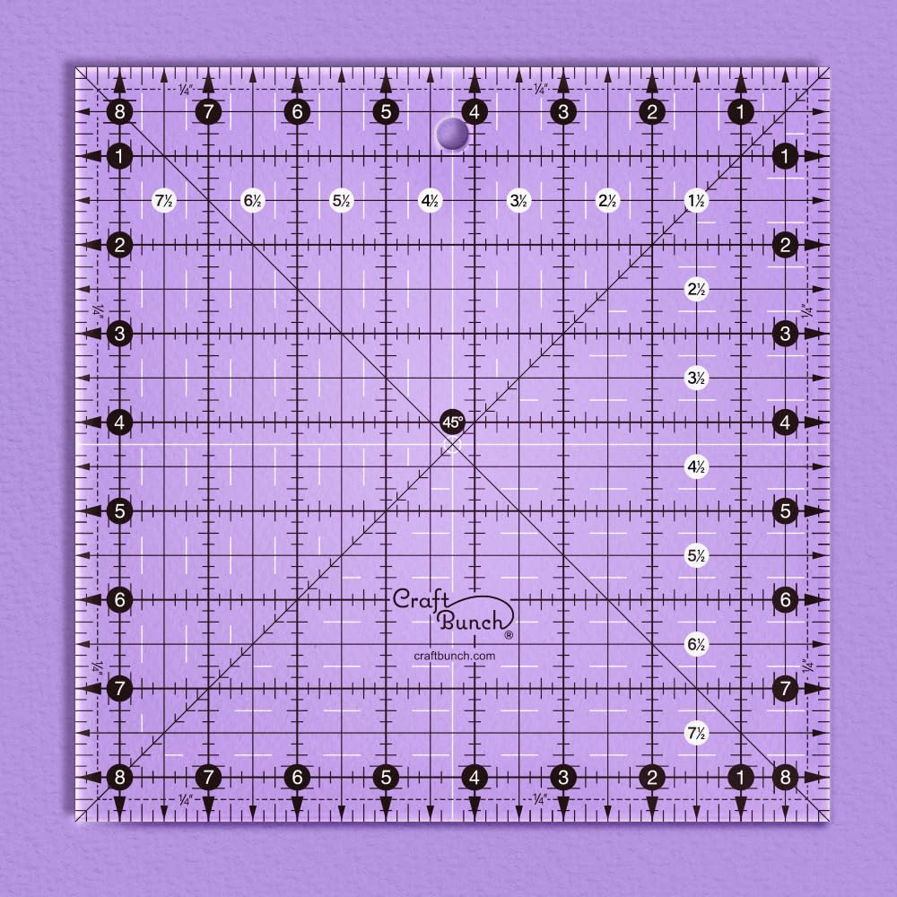 Non-Slip Square Quilt Template Ruler (8.5" x 8.5")