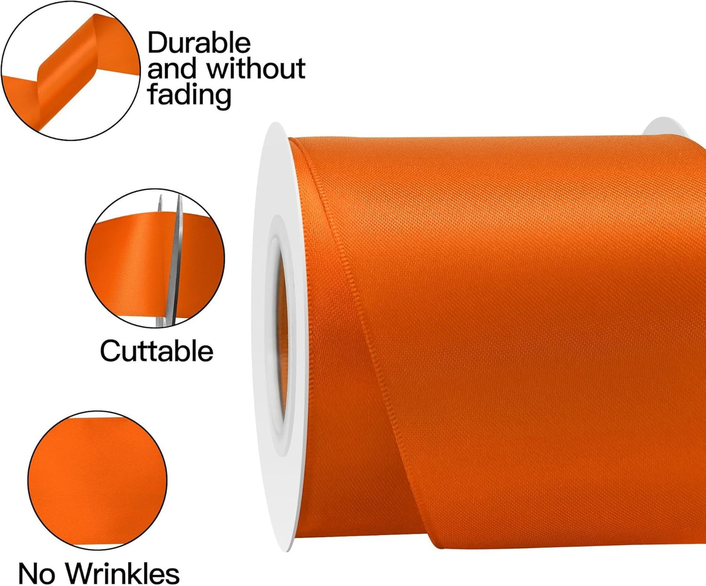 Torrid Satin Ribbon 3 Inch X 15 Yards Solid Color Double Faced Ribbons Perfect for Crafts Wedding Decor Bow Making Arts Sewing and More