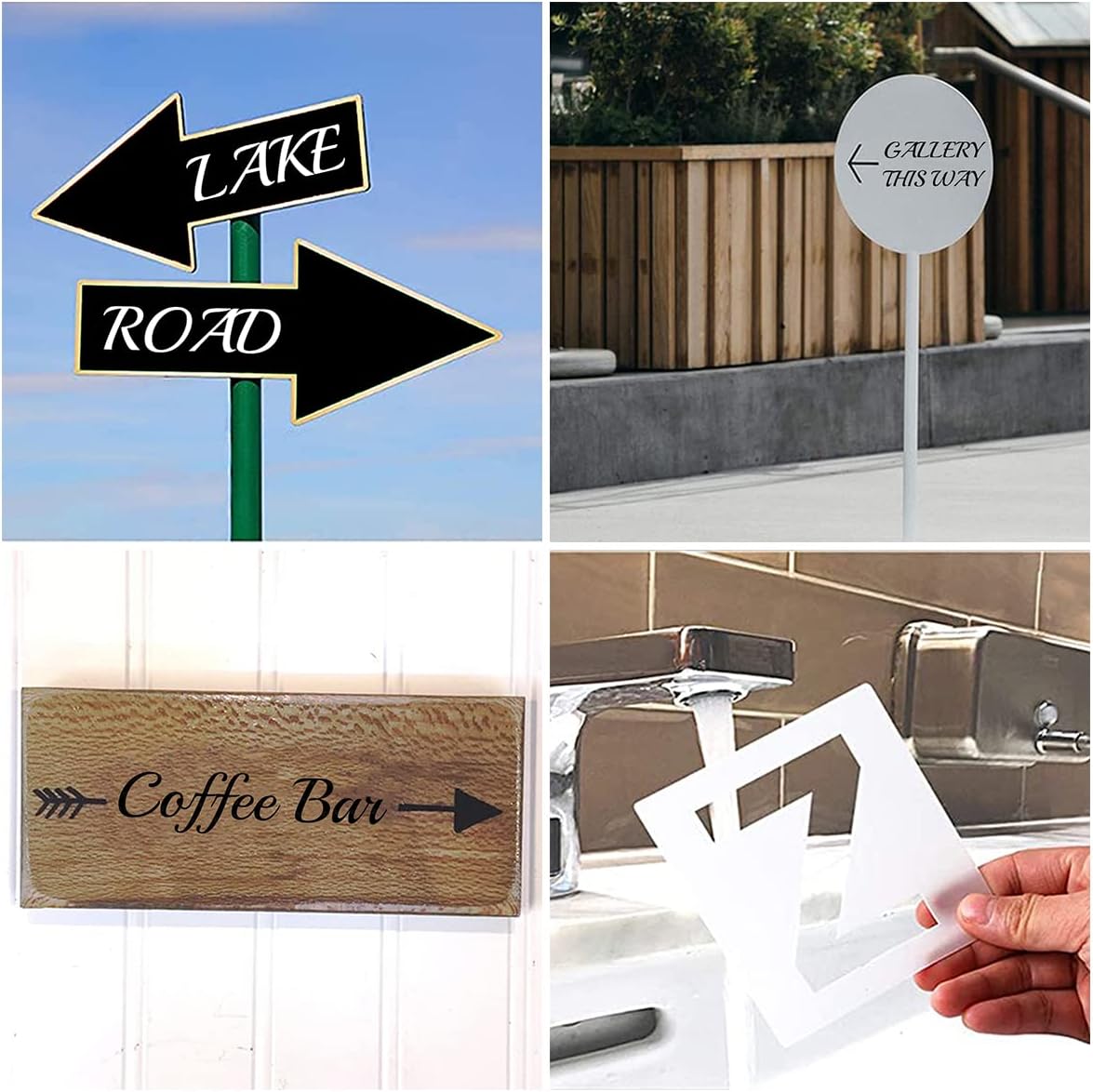 5 Inch Alphabet Letter Stencils for Painting - 70 Pack Letter and Number Stencil Templates with Signs for Painting on Wood, Reusable Cursive Letters Stencils for Chalkboard Wood Signs & Wall Art