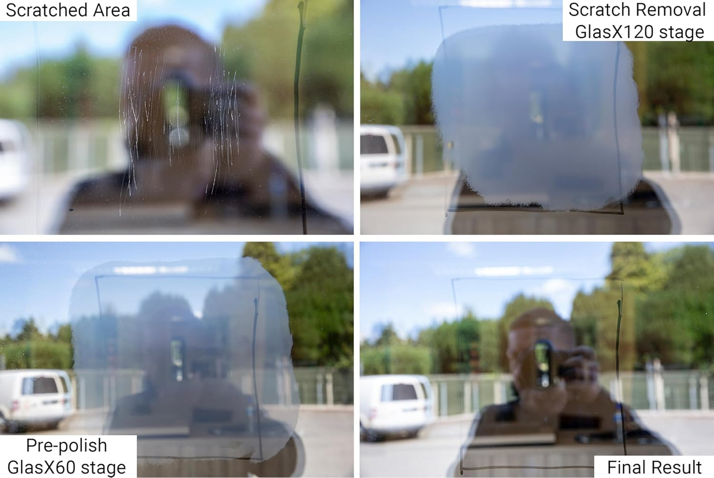 Glass Polish (3'') Glass Scratch Removal Kit for use with a Drill on All Glass Surfaces - GP28003