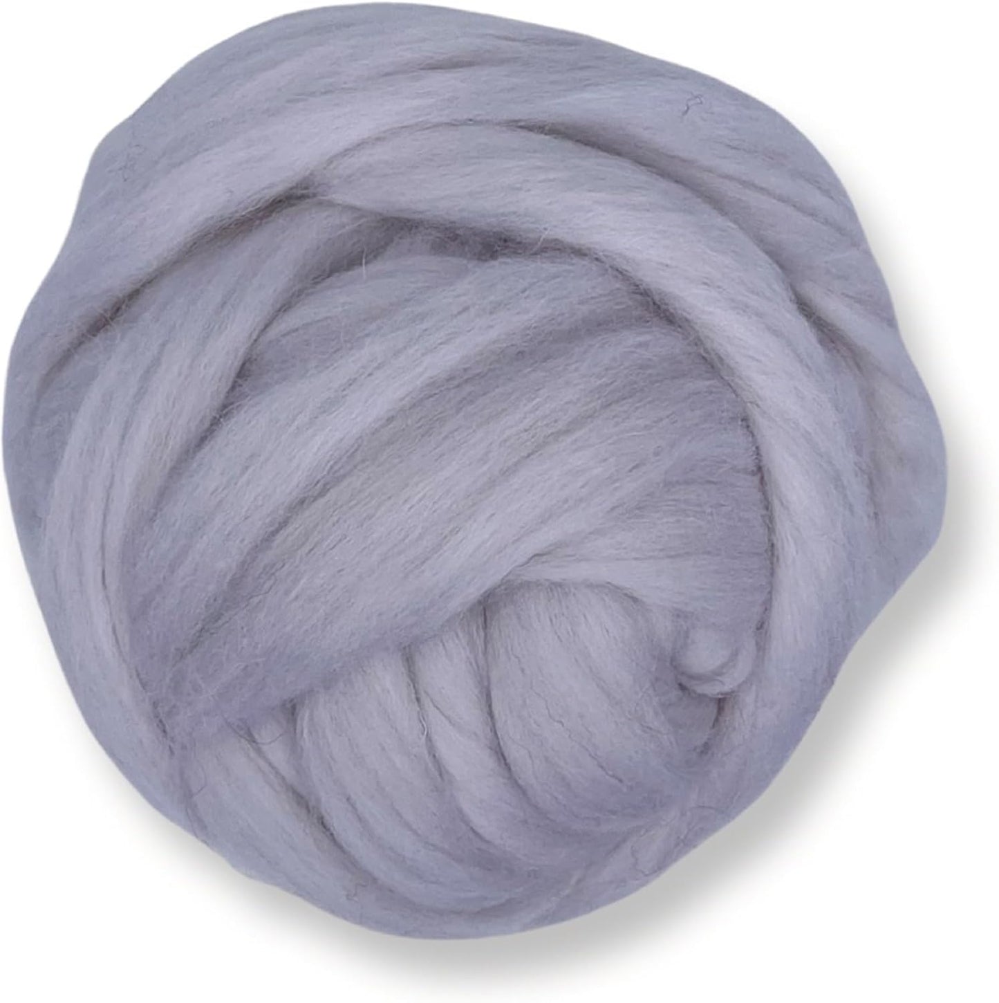 Revolution Fibers Dyed Corriedale Wool | 8.2 Ounces of Premium Combed Wool Top | 26 Micron, 100% Pure Corriedale Wool Roving, Ethically Sourced (Lightning White)