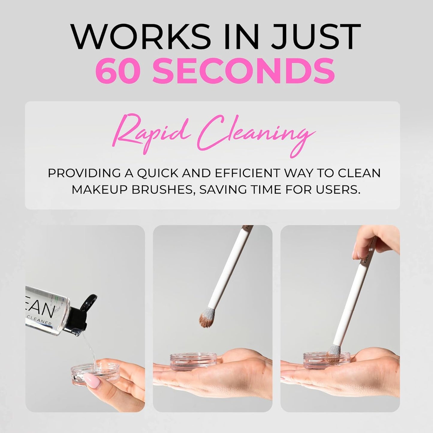 ISOCLEAN Professional Brush Cleaner 6 fl oz - Easy Pour Makeup Brush Cleaner for Cosmetic Tools, Cleans Bristles, Scented No-Rinse Formula Dries in 60 Seconds, Vegan, Not Tested on Animals