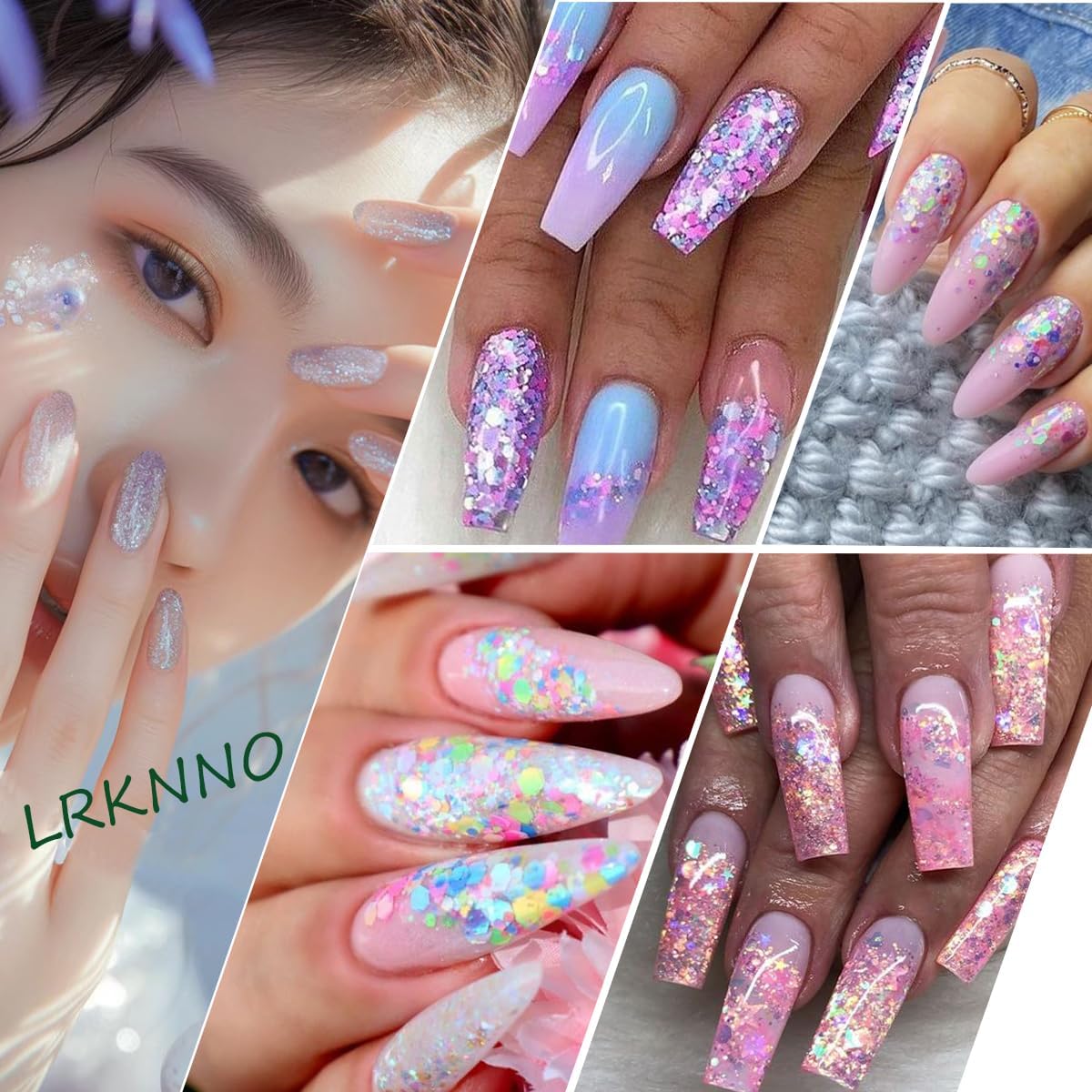 12 Colors Bling Mermaid Nail Glitter Sequins 3D Holographic Nail Glitter Flakes Hexagon Chameleon Chunky Glitter for Nail Art Sequins Mixed Iridescent Nail Flakes for Women DIY Shiny Nail Decoration