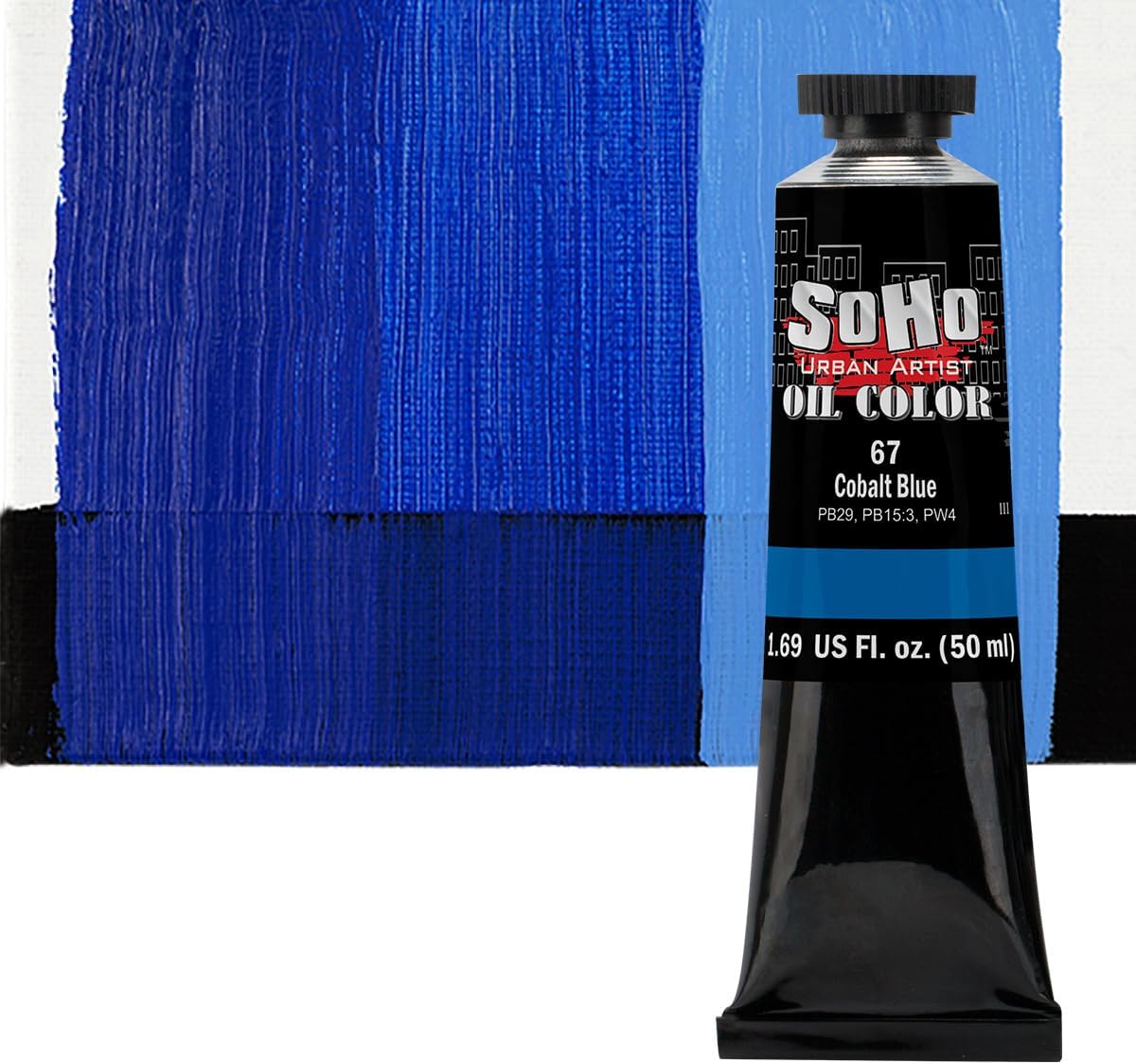 Soho Urban Artist Oil Paint - Cobalt Blue, 50 ml Tube - Best Valued Oil Colors for Painting, Excellent Pigment Load