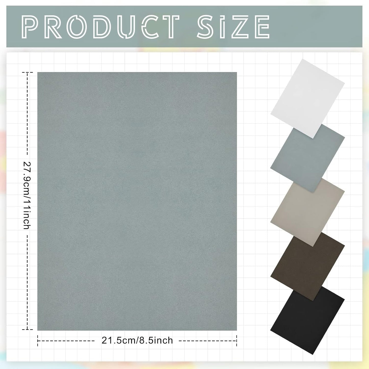 Sinmoe 100 Sheets 5 Shades Cardstock Paper 8.5 x 11 Inches 180gsm Solid Core Printer Paper for Scrapbooking DIY Arts Crafts Making Office Home Supplies(Black, White, Gray)