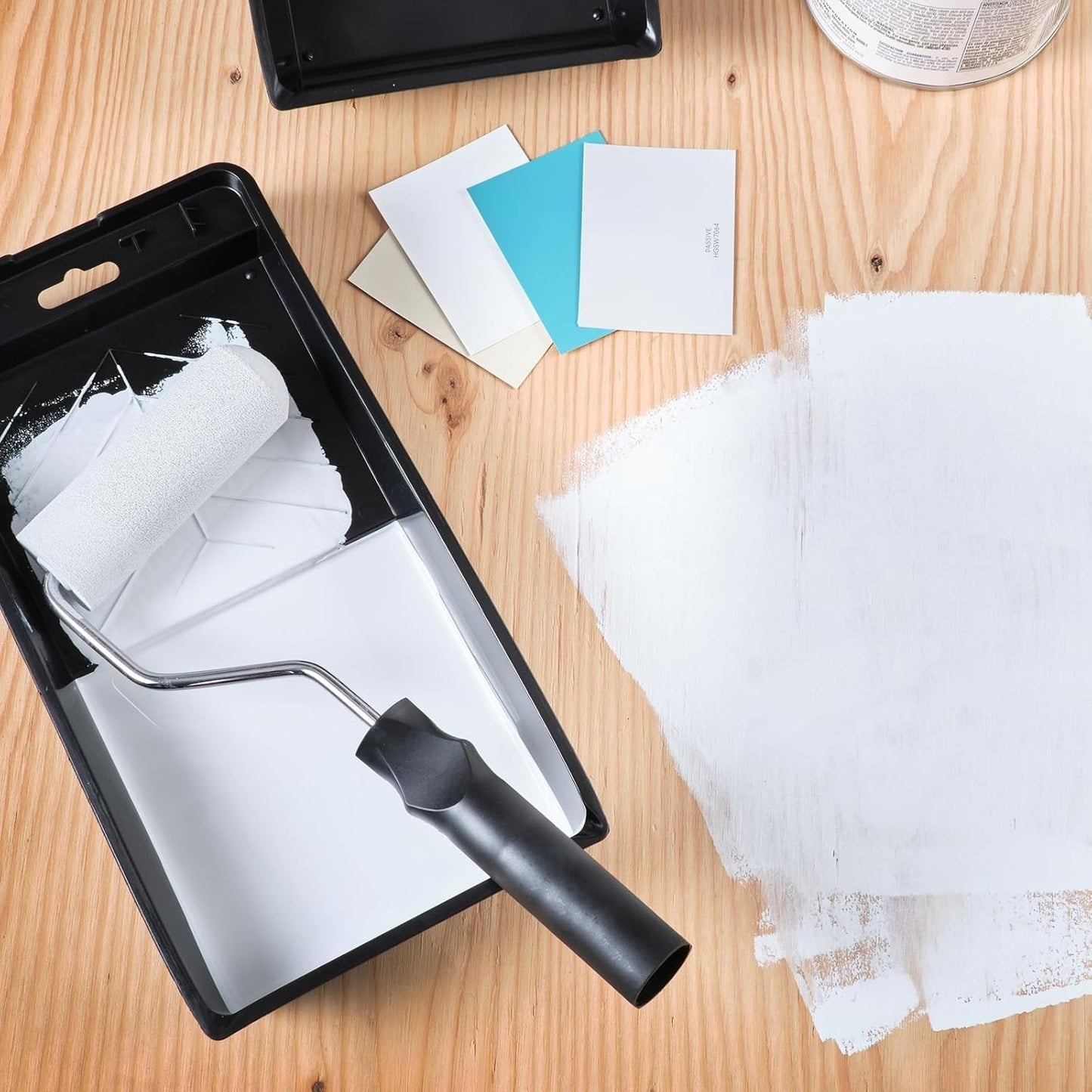 12 Pack 4 Inch Paint Tray Pans with Liners for Rollers - Ripped, Small Design for Painting Walls, Floors, Home Improvement, DIY (Black) - Roller Tray