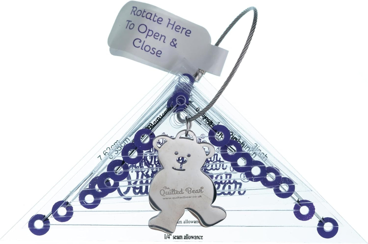 The Quilted Bear Right Angle Triangle Quilting Templates – 8 Clear Non-Slip Acrylic Quilt Templates for Precise Fabric Cutting & Stress-Free Machine Quilting - for Quilt & Sewing Supplies (¾–3")