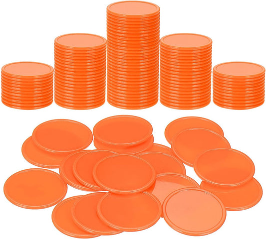 uxcell Plastic Poker Chips, Learning Counters Counting Counters Disks Markers Opaque Game Tokens for Game Play Math Counting