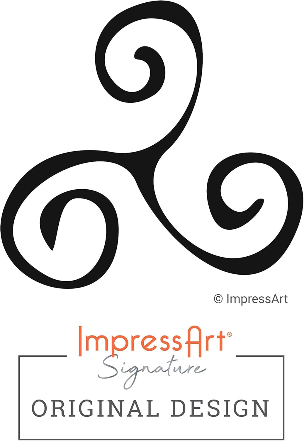 ImpressArt - Tri-Swirl Signature Metal Design Stamp, 3mm