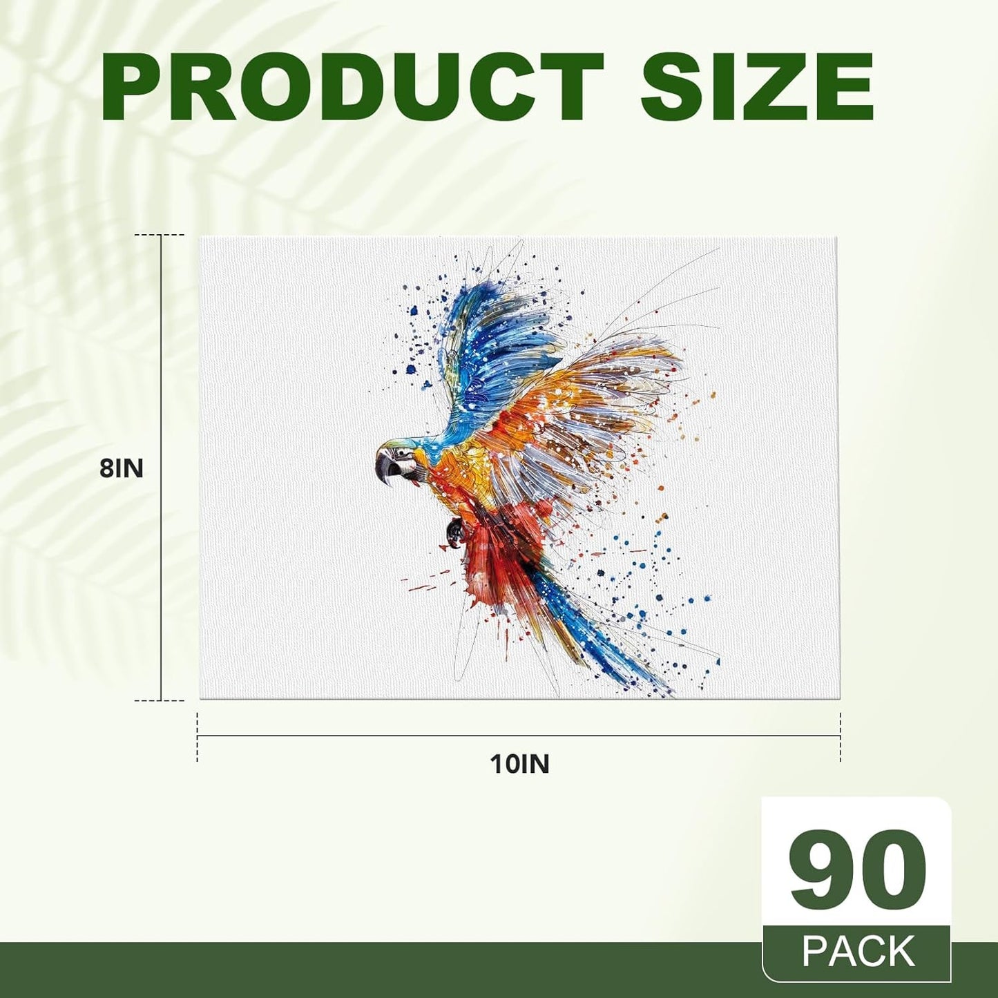 ESRICH Canvas Boards for Painting, 90 Pack Canvases for Painting 8x10 Cotton Primed Acid Free Blank Canvas Panels for Oil Paint, Watercolor, Acrylic Paint, Gouache and Tempera.