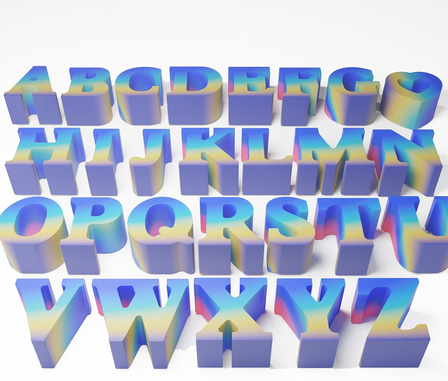 26 Pack A-Z Letter Resin Casting Molds - Silicone Mold for Candle Making & Home Decor