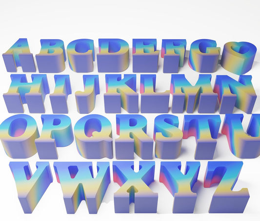 26 Pack A-Z Letter Resin Casting Molds - Silicone Mold for Candle Making & Home Decor