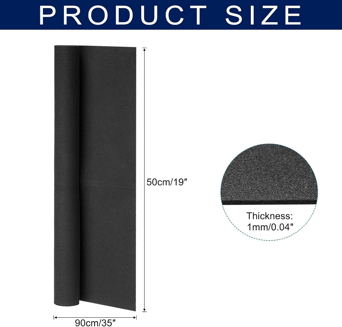 MECCANIXITY Foam Sheets Crafts 35x19 Inch 1mm EVA Craft Foam Paper Foam Sheets for Crafts Projects DIY Cosplay Modeling, Black