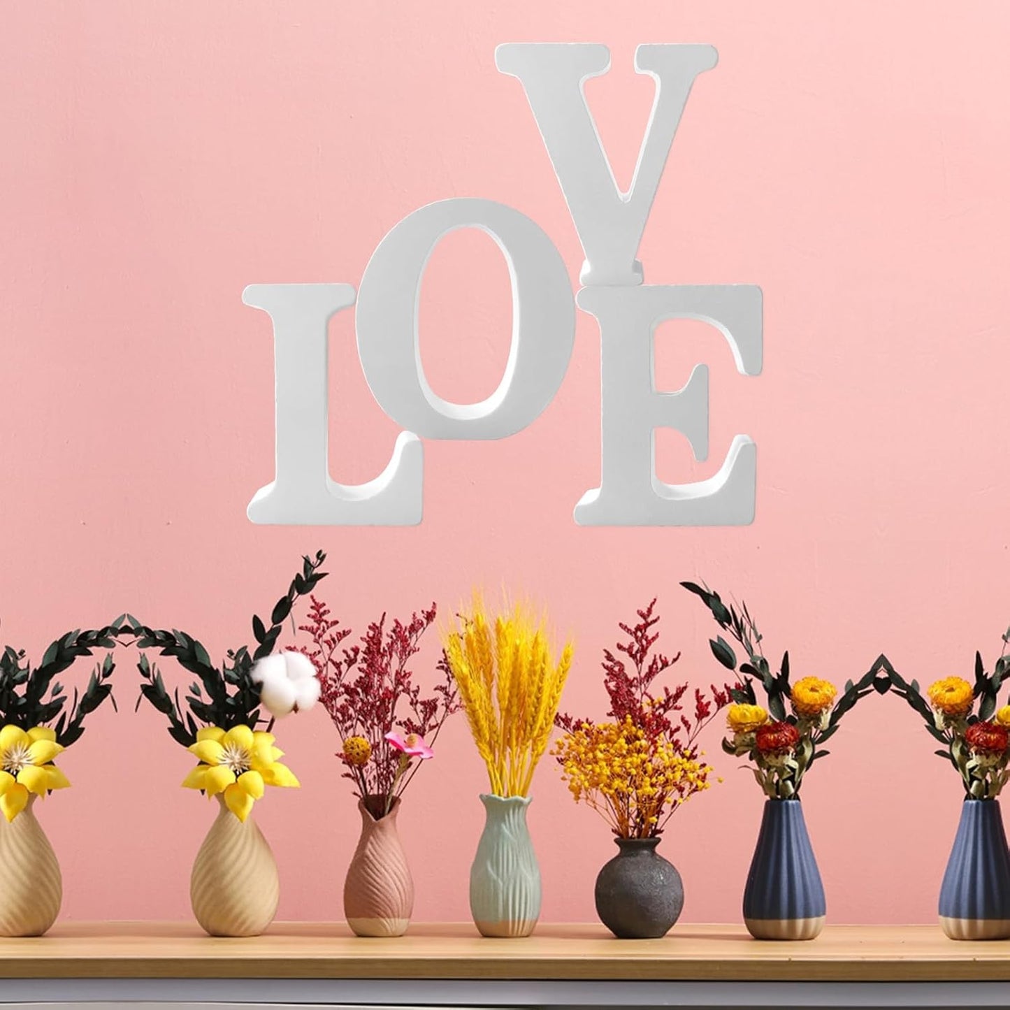 Wood Letters 4.3 Inch, White Unfinished Wood Letters for Graft, Wooden Letters for Wall Decor, Standing Letters for Bedroom, Home, Birthday, Party, DIY Graft (I)