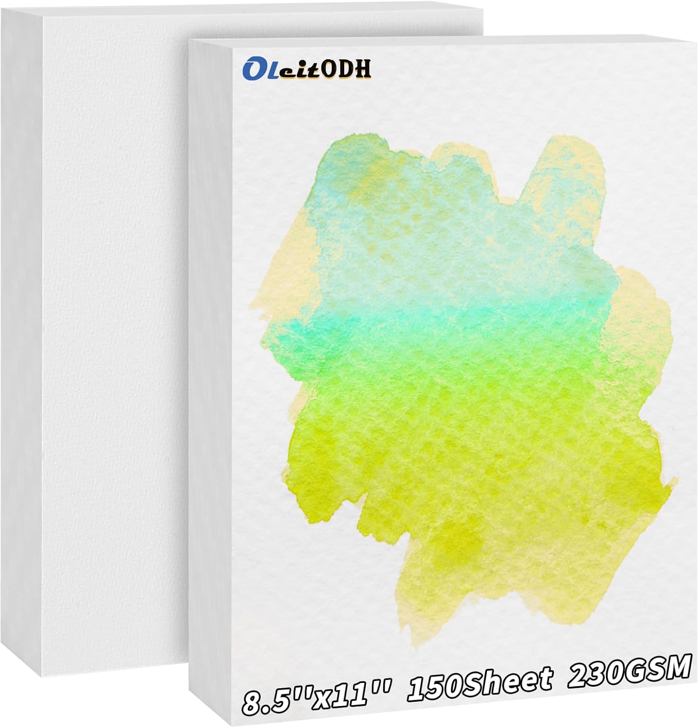 150 Sheets Cotton Watercolor Paper Bulk -230GSM Art Paper-8.5 x 11 inch Painting & Craft Paper, Finger Paints, Watercolor, Tempera, Drawing, Art Room & Home School Crafts