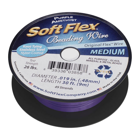 Soft Flex 49 Strand Beading Wire - Medium 0.19 Diameter - 100 Feet Nylon Design Wire