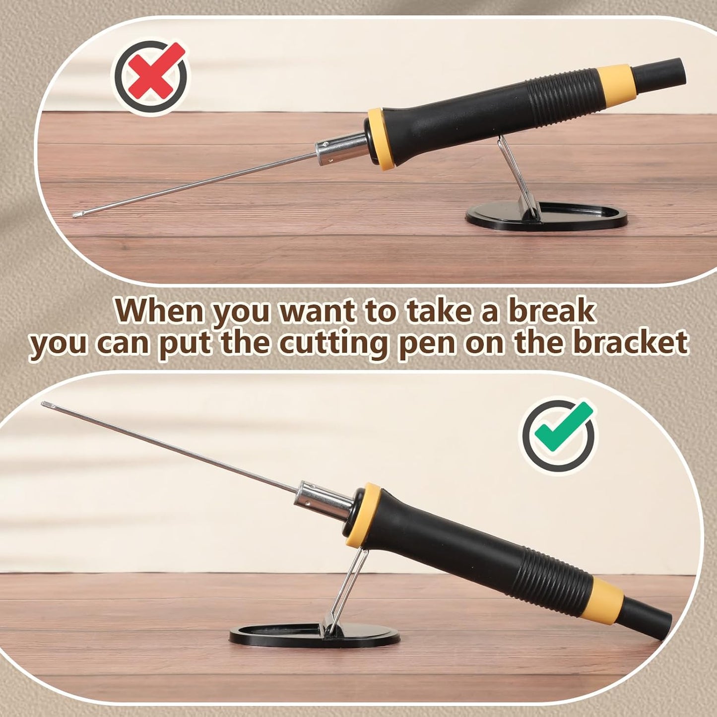 6 Pcs Foam Cutter Electric Hot Wire Cutter Pen Tools Kit, 4'', 6'', 8'' Foam Board Cutter with Stand, 110-220V/ 36W Digital Voltage Apaptor, Cutting Pen for Foam Cutting, Arts, Crafting