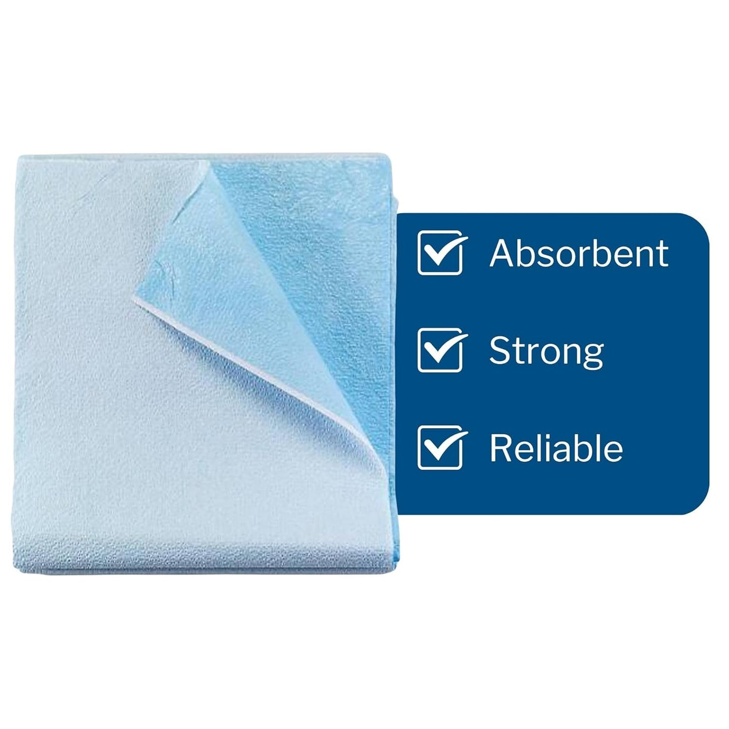 McKesson Drape Sheets [50 Count] Disposable Stretcher Sheet for Bed, Massage, Exam, Medical, Tissue/Poly, Latex-Free, 40 x 90 in, Blue