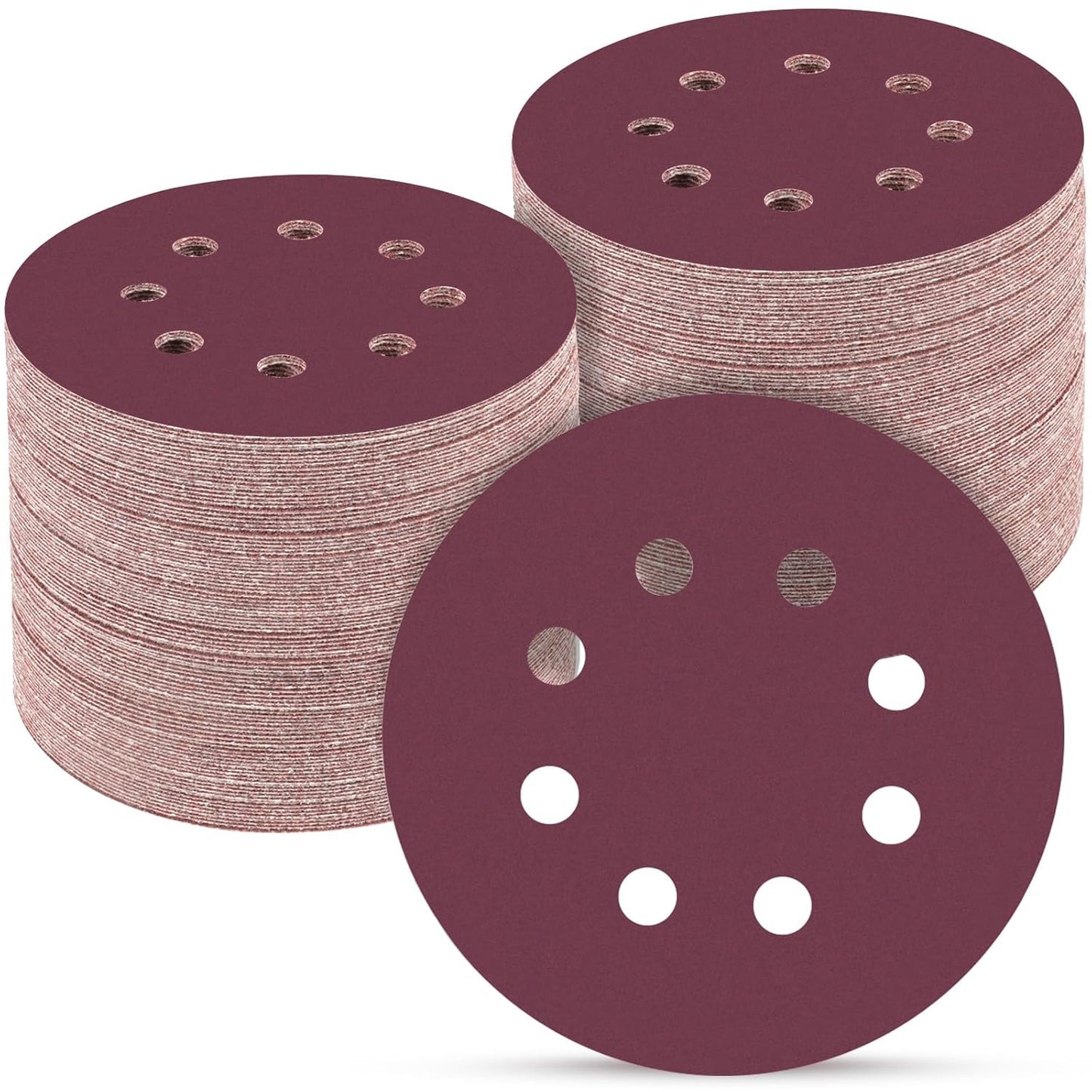100 PCS 5 Inch Sanding Discs 2000 Grit, Round Hook and Loop Sandpaper for Random Orbital Sander