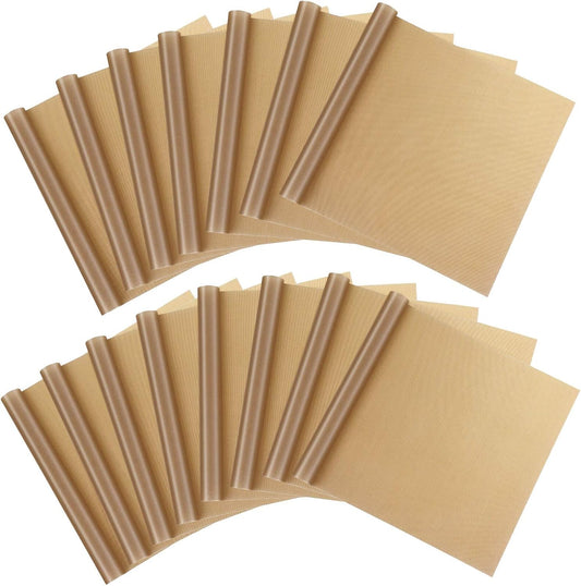 Teflon Sheet for Heat Press, 15 Pack Selizo Heat Transfer Cover Paper Heat Resistant Transfer Protector Sheets for Cricut Iron HTV Vinyl, Sublimation, Baking and Craft