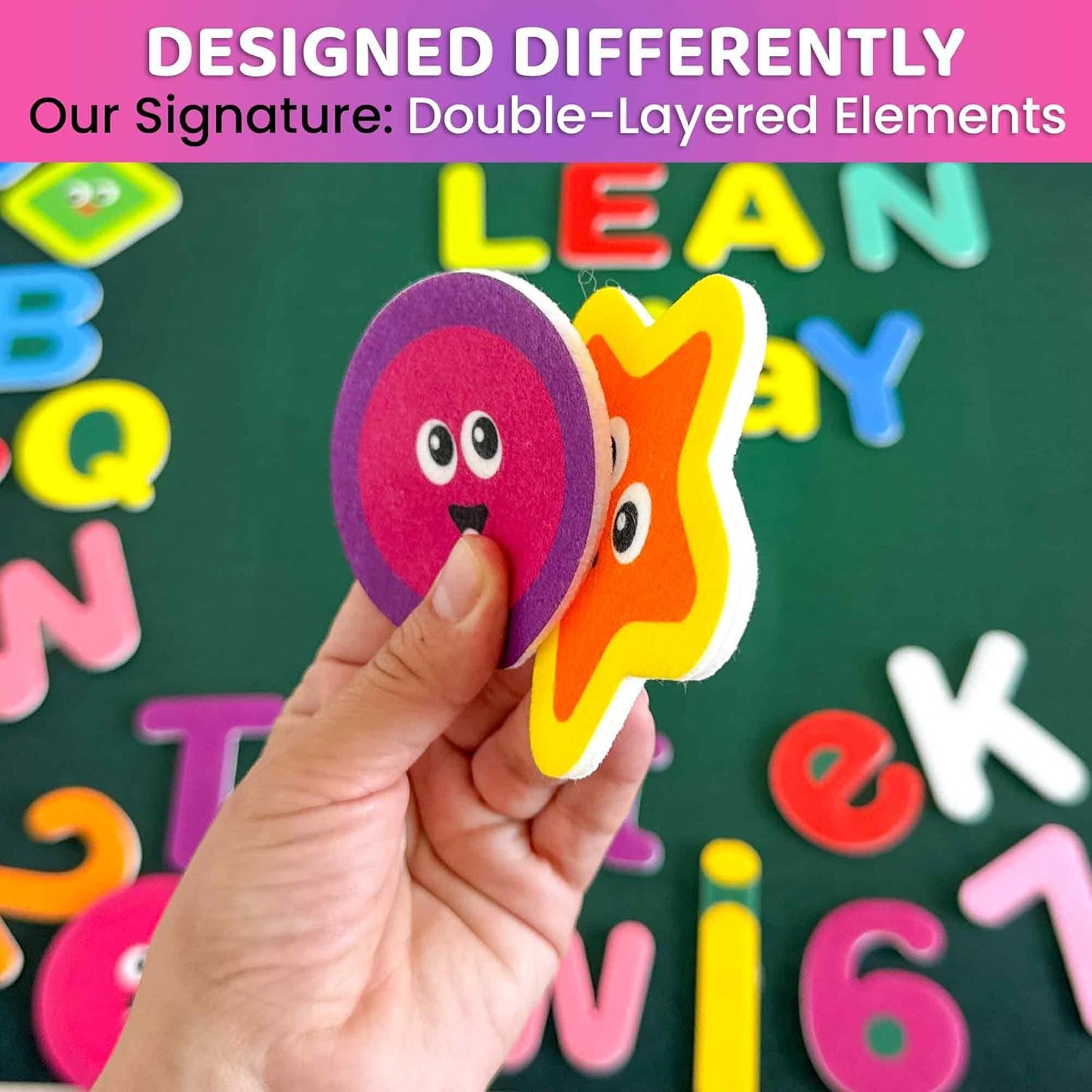 QUOKKA ABC Felt Board for Kids 3-5 Years Old - Social Emotional Preschool Learning Activities for Ages 3-4 - Educational Flannel Toy Speech Therapy Gift