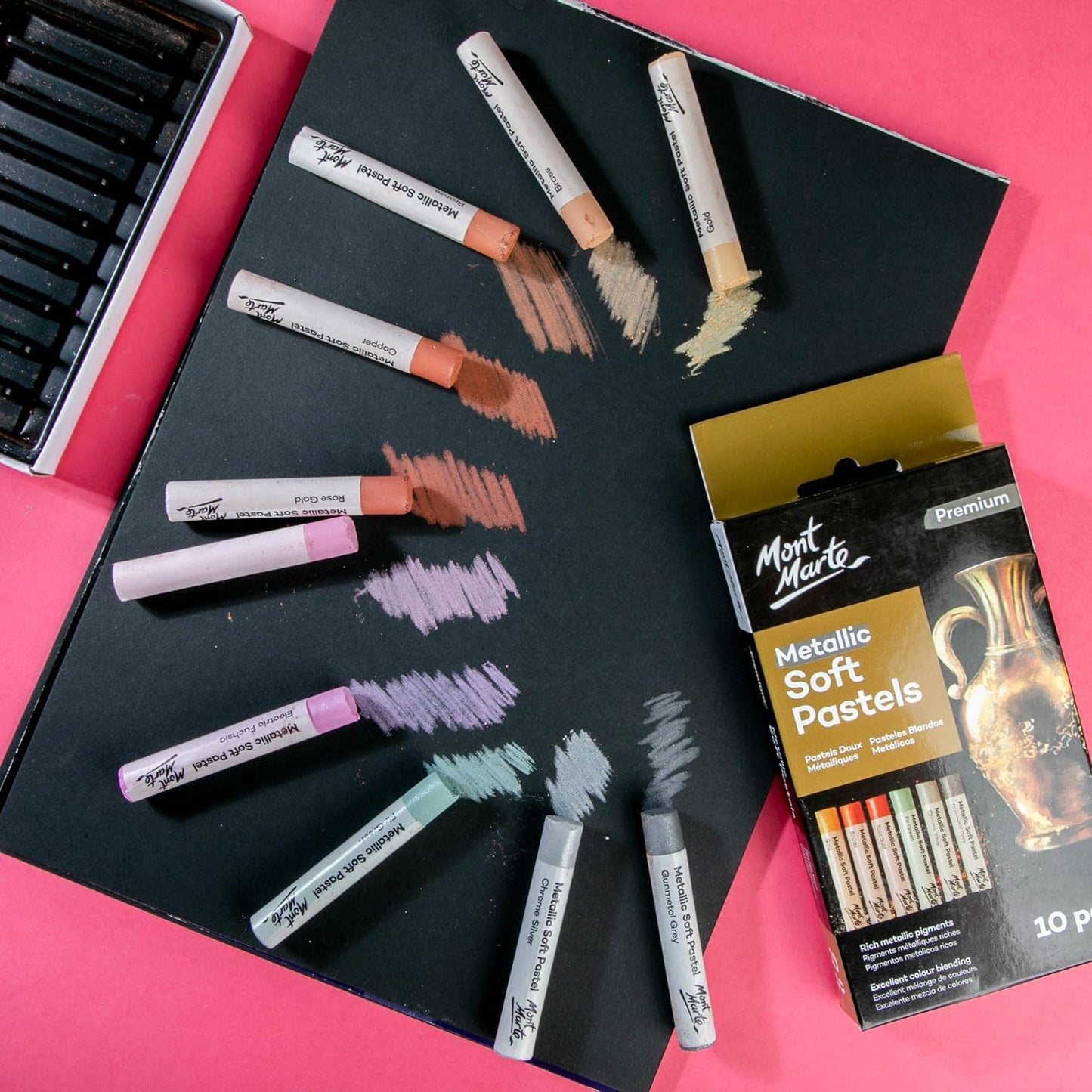 Mont Marte Metallic Soft Pastels 10pc