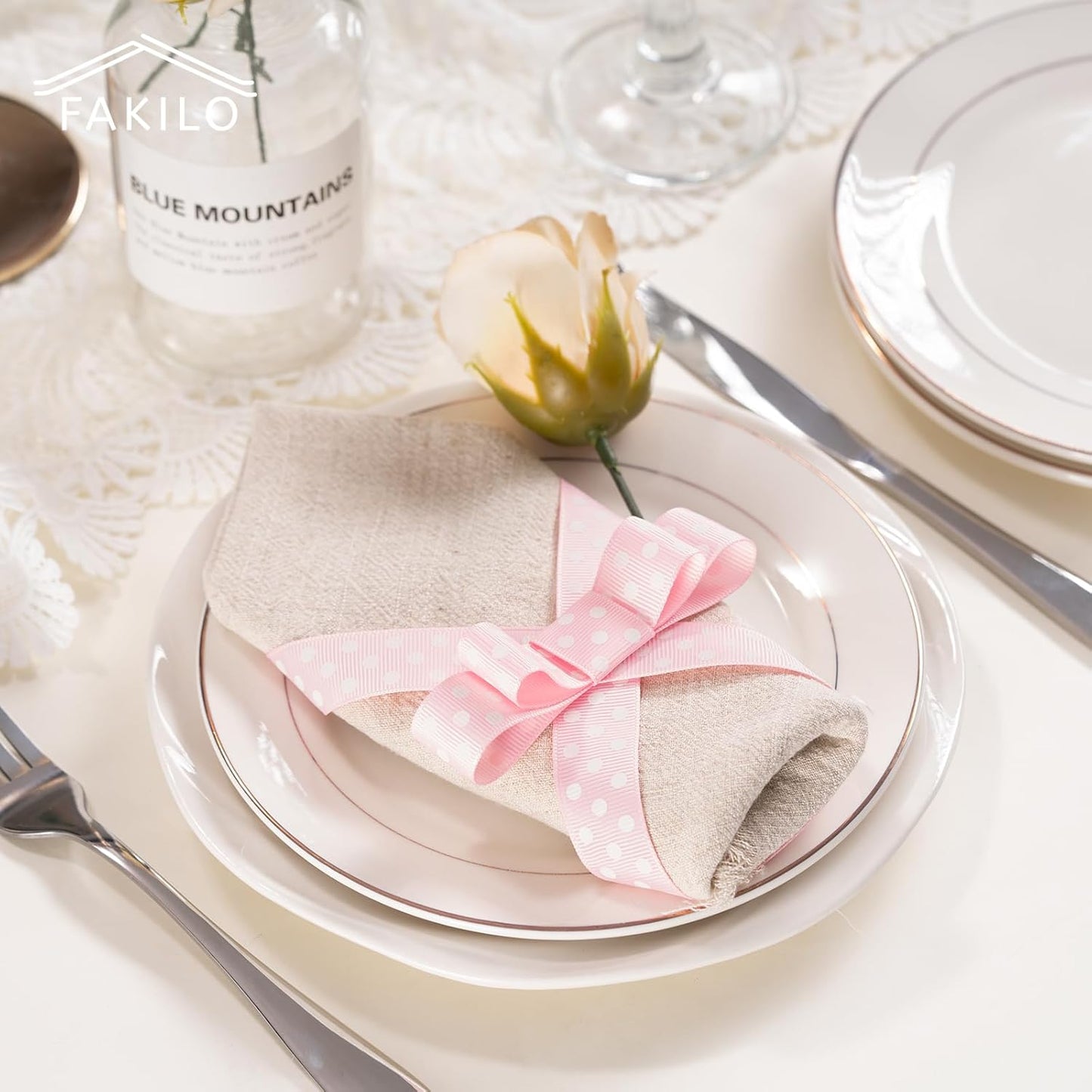 Polka Dot Grosgrain Ribbon 3/4 Inch, 25 Yards Spool Pink and White Dot Craft Ribbon for Christmas Gift Wrapping DIY Crafts Hair Bows Wedding Party Decor Sewing and Home Decoration