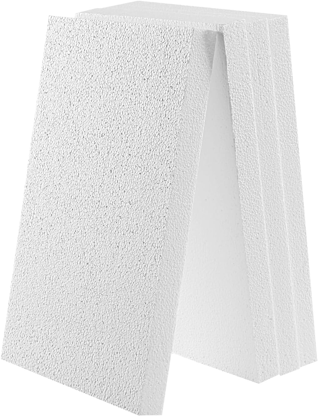 AMZQNART 4pcs Craft Foam Blocks 4×12×2in Polystyrene Blocks, Used for Making Modeling Projects, Flower Arrangements, and DIY School and Home Art Projects, in White Color.