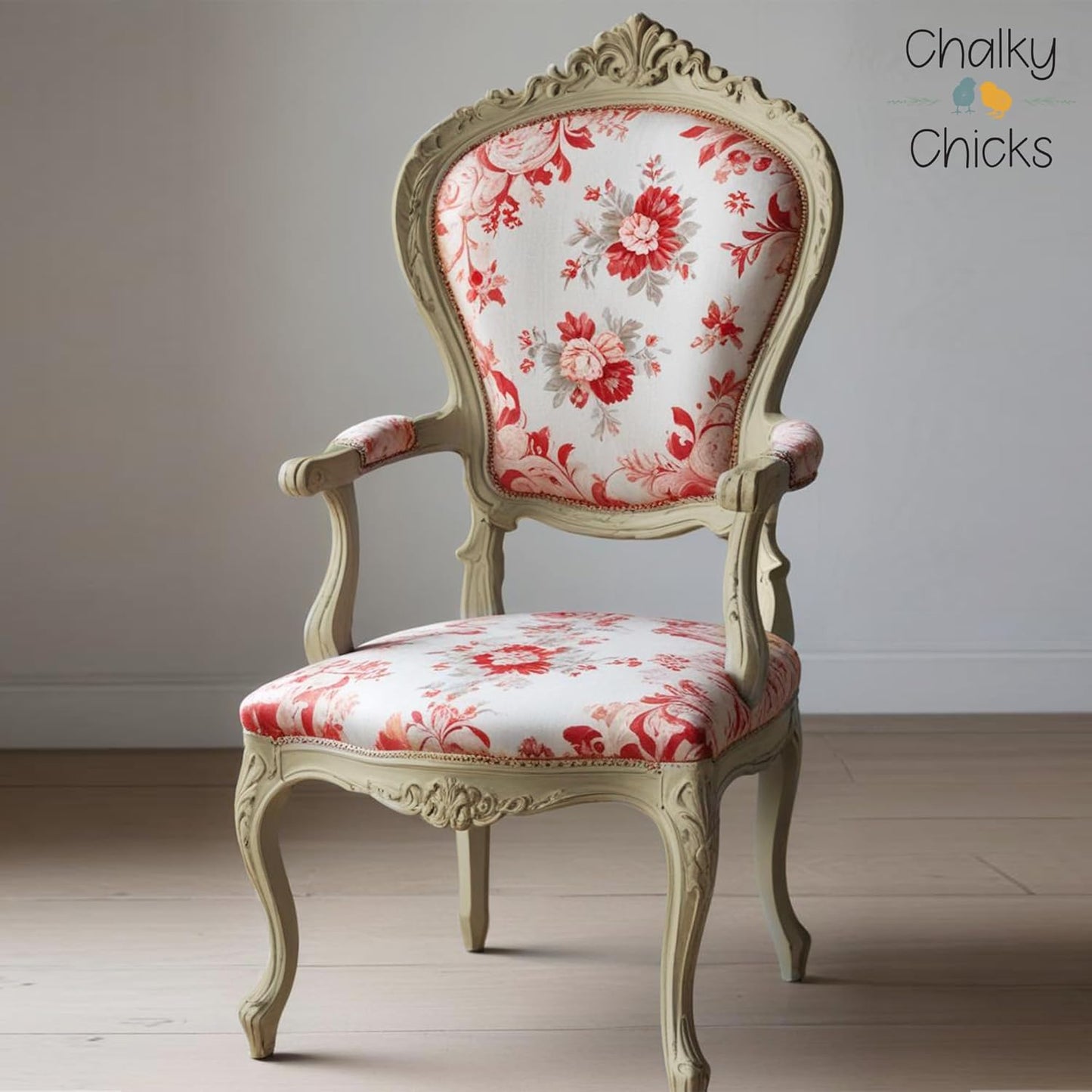 Chalky Chicks All-in-One Chalk Paint for Furniture or Cabinet - 4 Fl Oz - Matte Finish Olive Wood (Taupe) for Metal, Wood Furniture Paint - No Sanding All-in-One for Home Decor & Crafts, USA Made