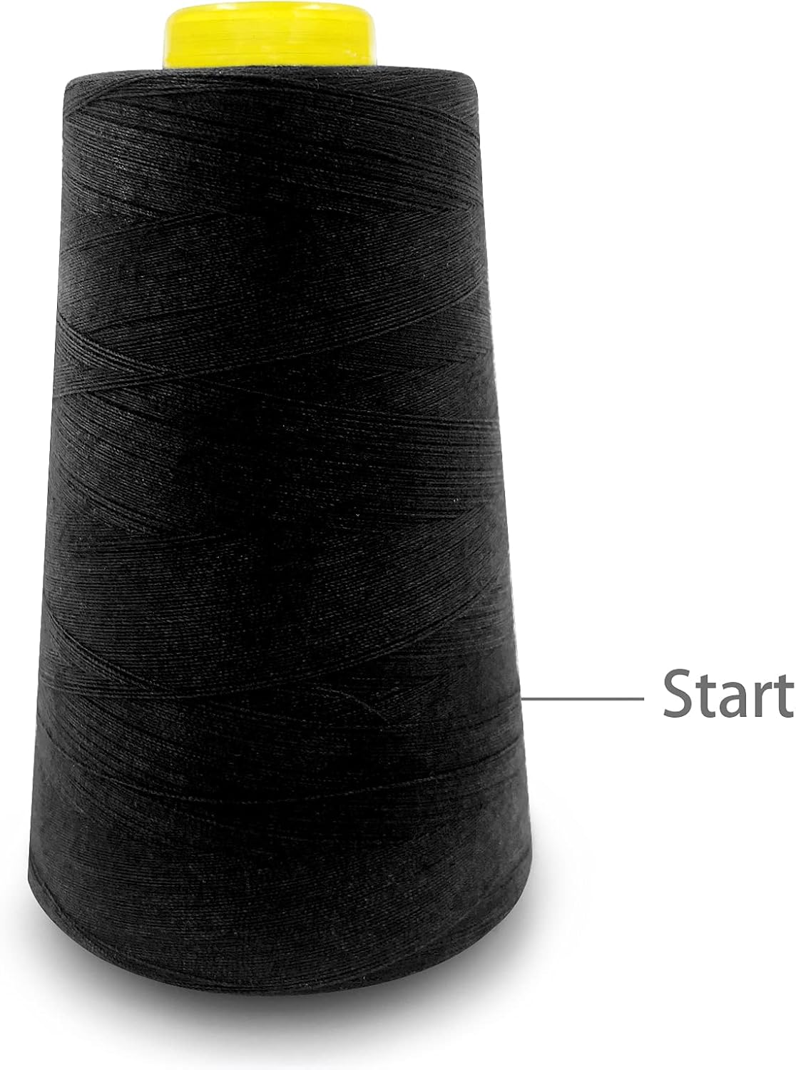 Tortoise 8 Cones of 3000 Yards Each Spool Thread for All Purpose Sewing - 100% Polyester for Serger Overlock Quilting Machine 40S/2 White+Black
