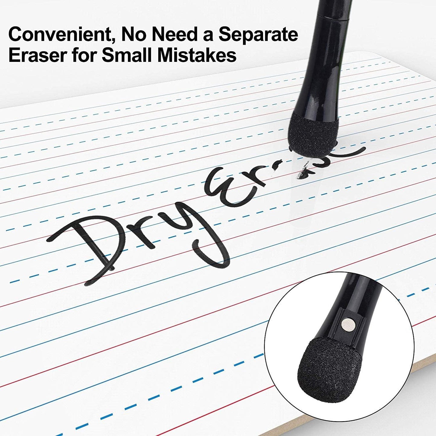 Browill Magnetic Dry Erase Markers, Fine Tip Low Odor Whiteboard Markers for Kids & School, Work On White board & Calendar, Refrigerator (16 Pack)