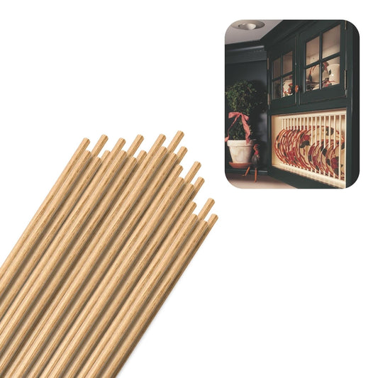 Hardwood Round Dowels (3/16" x 36", Pack of 25) | Variety of Diameters & Wood Species | Unfinished Wooden Dowel Rods for Crafts & DIY Home Projects | Curtain Rod, Macrame Supplies, Cake Pops, Flagpole