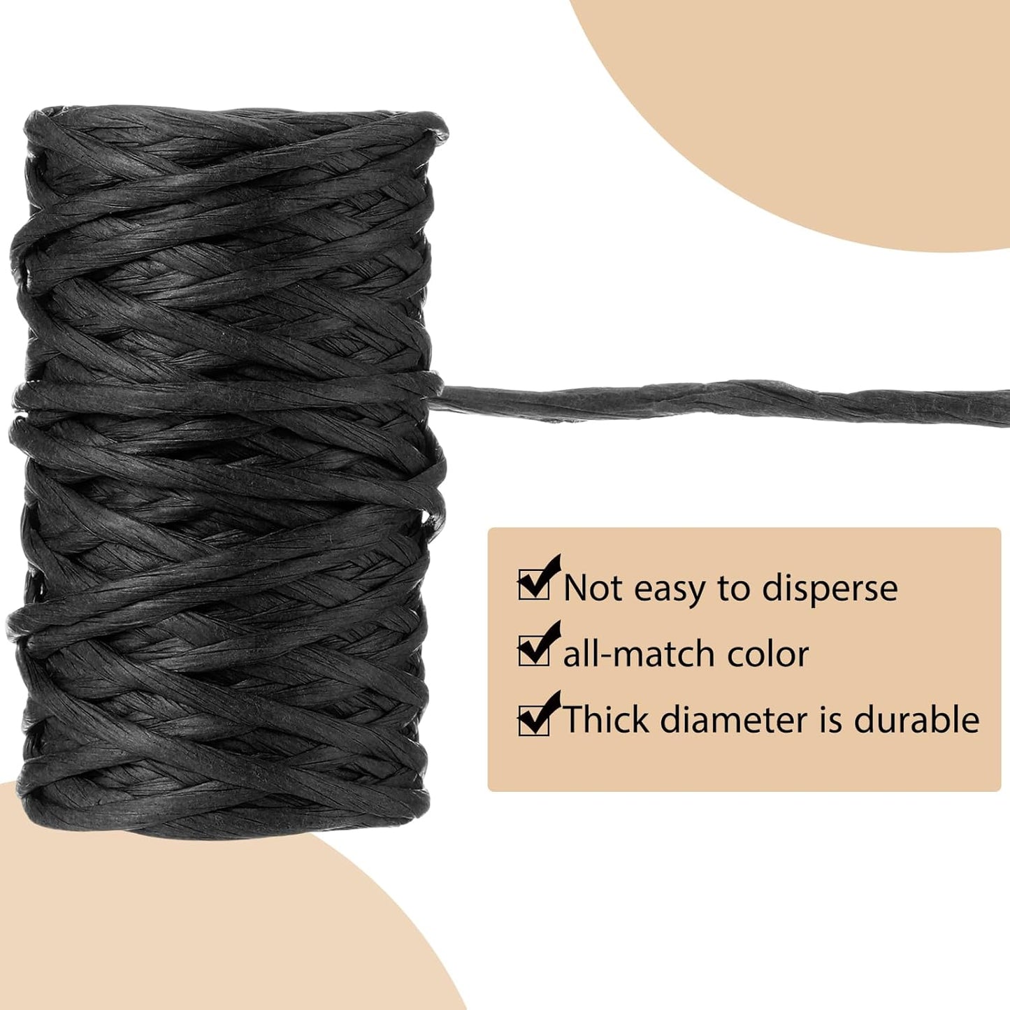 Syhood 65 Feet Floral Wire Rustic Vine Bind Wire for Craft Wrapping Flower Bouquets (Black,1 Roll)