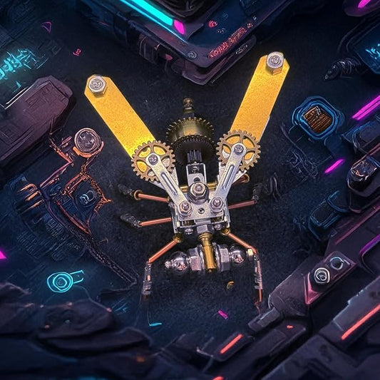 3D Metal Puzzle Insect Bug Mechanical Fly Model Steampunk Sculpture DIY Projects Making Kit Arts and Crafts Metal Building Science kit, Ideas,Gifts for Birthday(Mechanical Fly A)