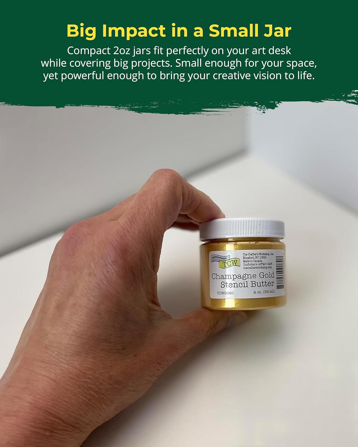 The Crafter's Workshop Stencil Butter - Holiday Acrylic Paint Set - Boutique Metallic Texture Paste for Art, Canvas, Journals, & Cards - 4 x 2oz Jars