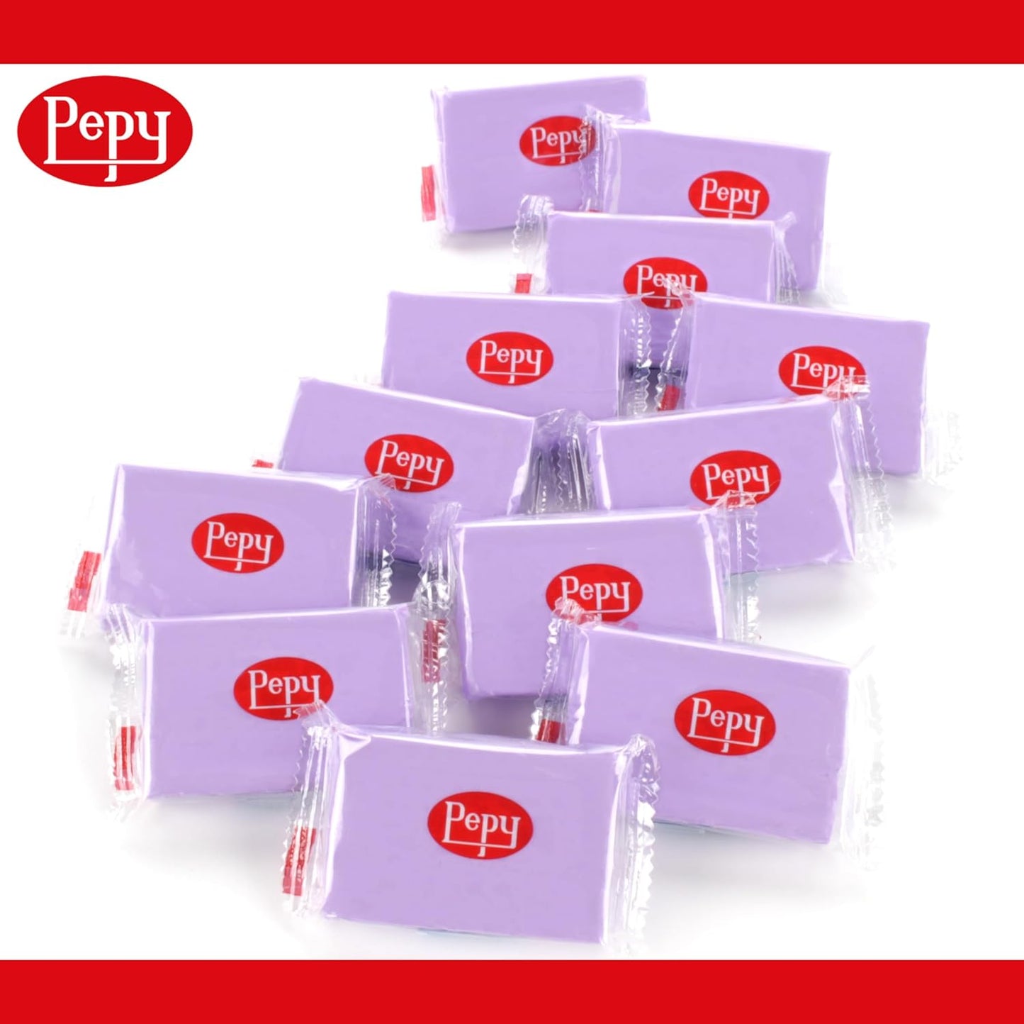 Pepy Plastilina Reusable and Non-Drying Modeling Clay; Set of 24 Bars, 1.4 Ounce Each, Perfect for Arts and Crafts Projects, Purple