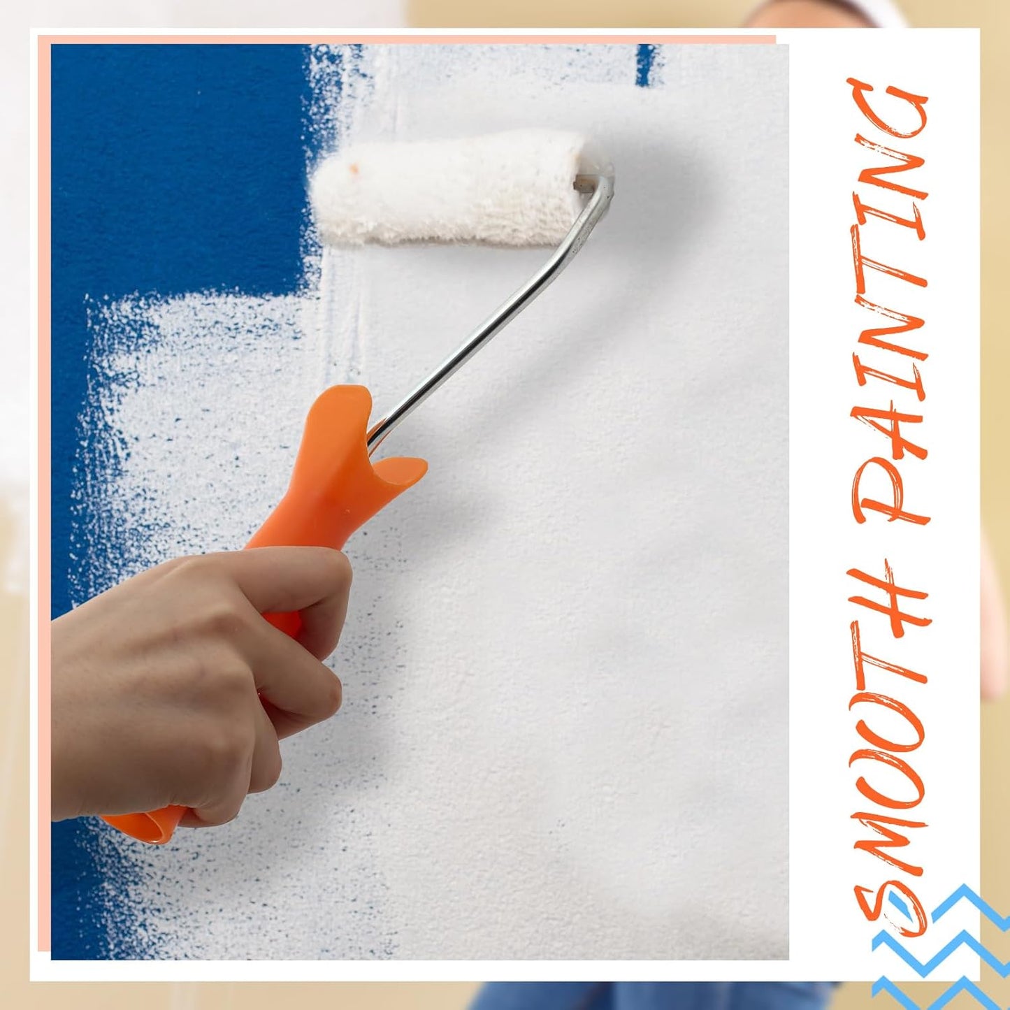 Qilery 32 Pcs Paint Roller Tray Kit 4 Inch Small Paint Roller Includes 20 Pcs Disposable Liners and Tray, 10 Piece Covers Replacement, Frame with Handle for Home Wall Furniture Craft Work Supplies