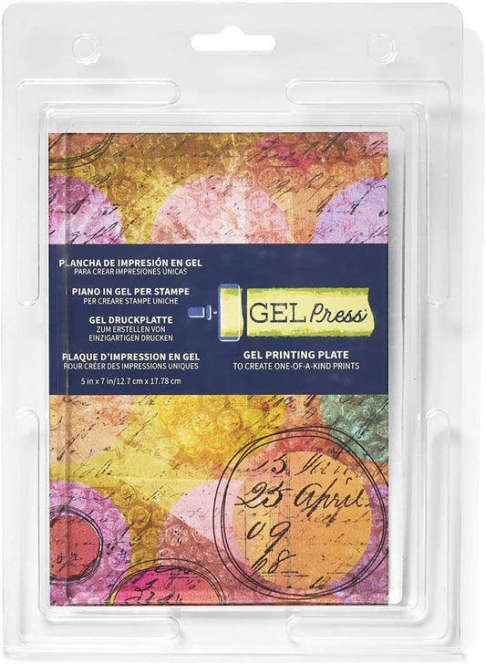 Gel Press Monoprinting Print Plate - 5” X 7” Gel Plate - Printmaking Supplies - Reusable Gel Printing Plate for Press Art for Card Making, Scrapbooking, Journaling, Arts and Crafts, Home Decor